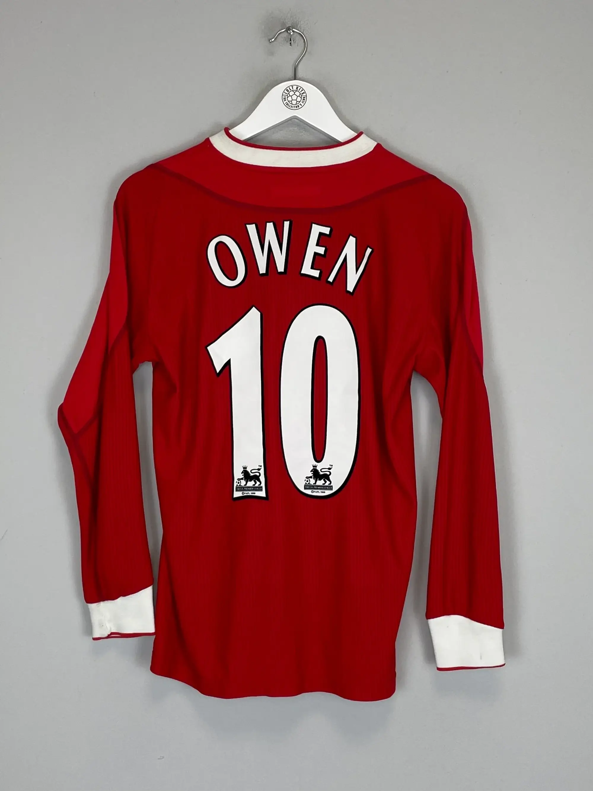 CULT KITS - 2002/04 LIVERPOOL OWEN #10 L/S HOME SHIRT (XS) REEBOK