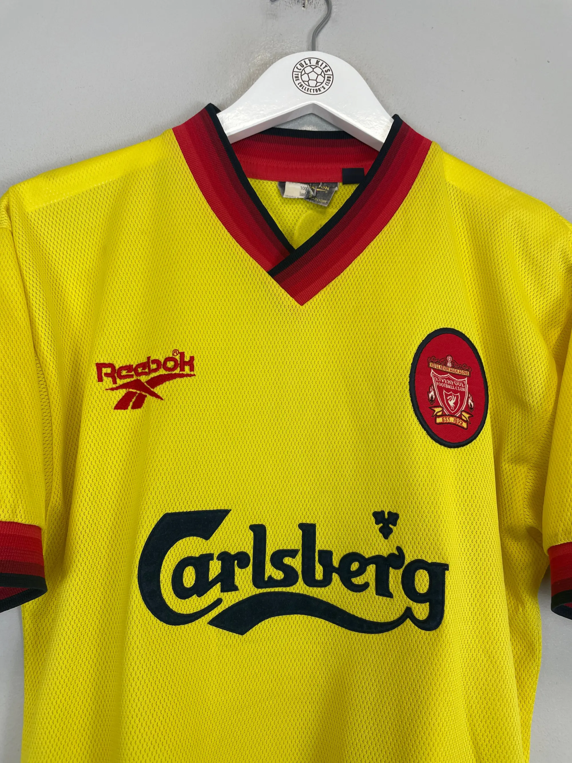 CULT KITS - 1997/99 LIVERPOOL RUDDOCK #14 AWAY SHIRT (S) REEBOK