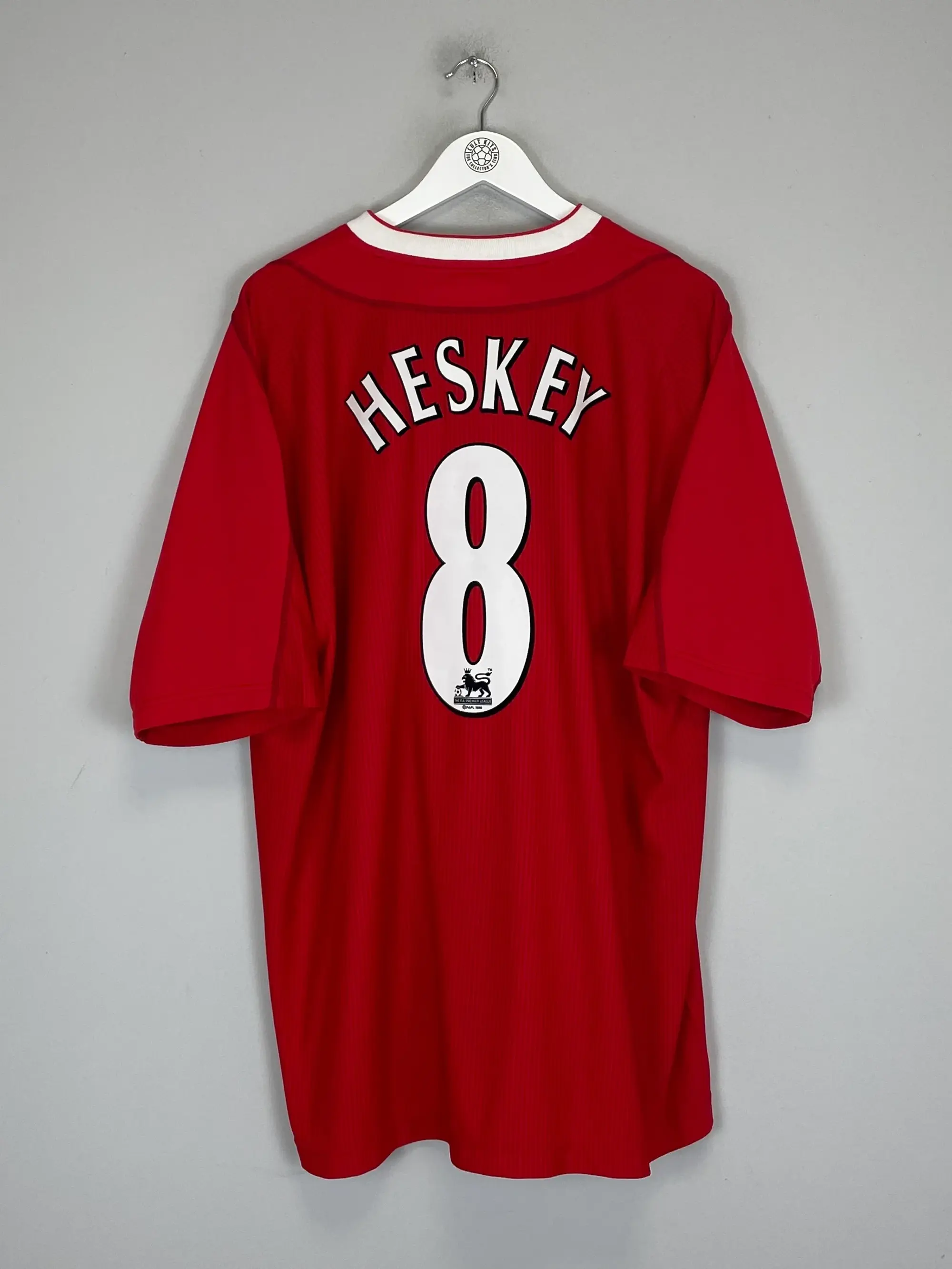 CULT KITS - 2002/04 LIVERPOOL HESKEY #8 HOME SHIRT (XXL) REEBOK