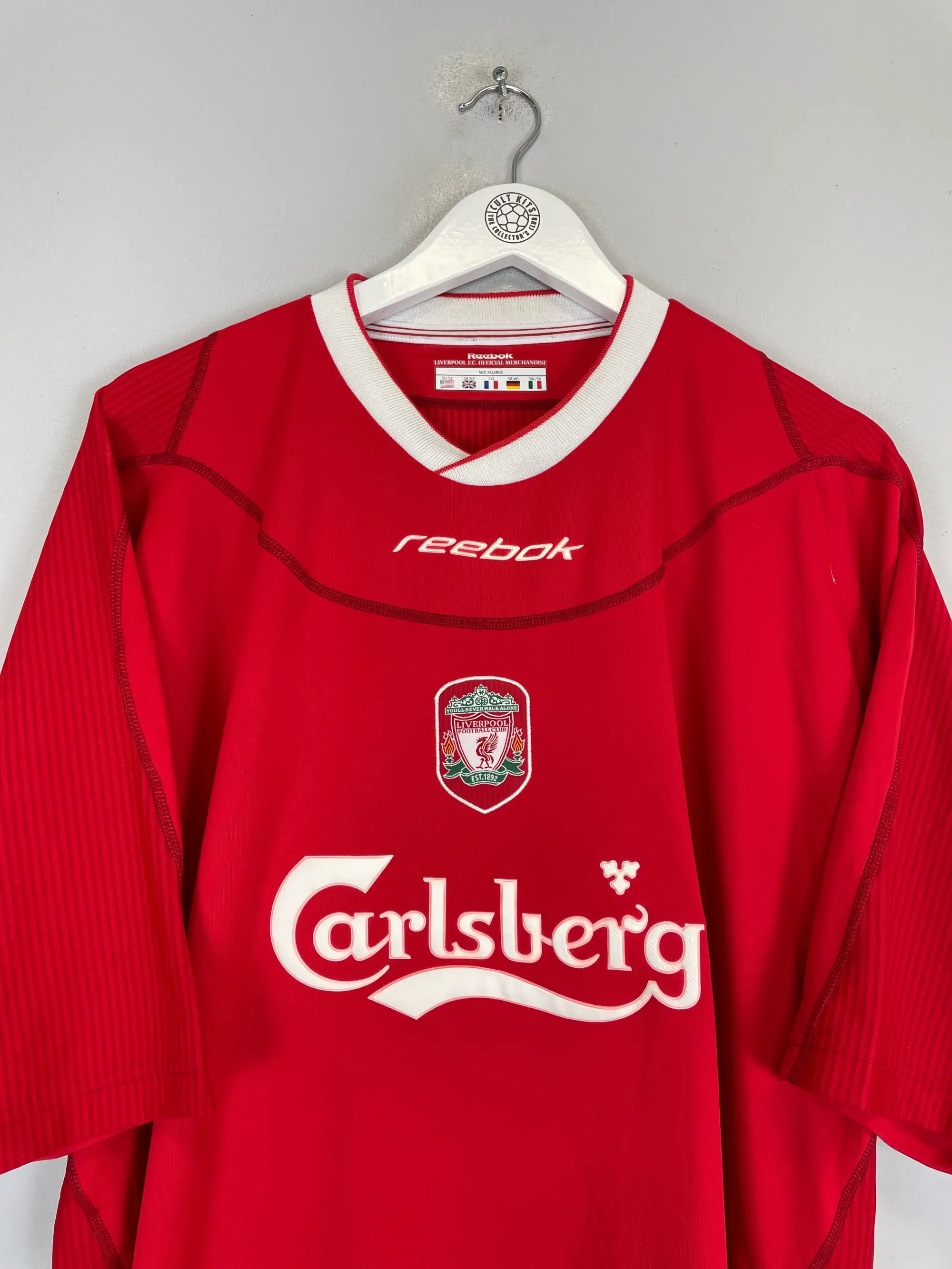 CULT KITS - 2002/04 LIVERPOOL HESKEY #8 HOME SHIRT (XXL) REEBOK