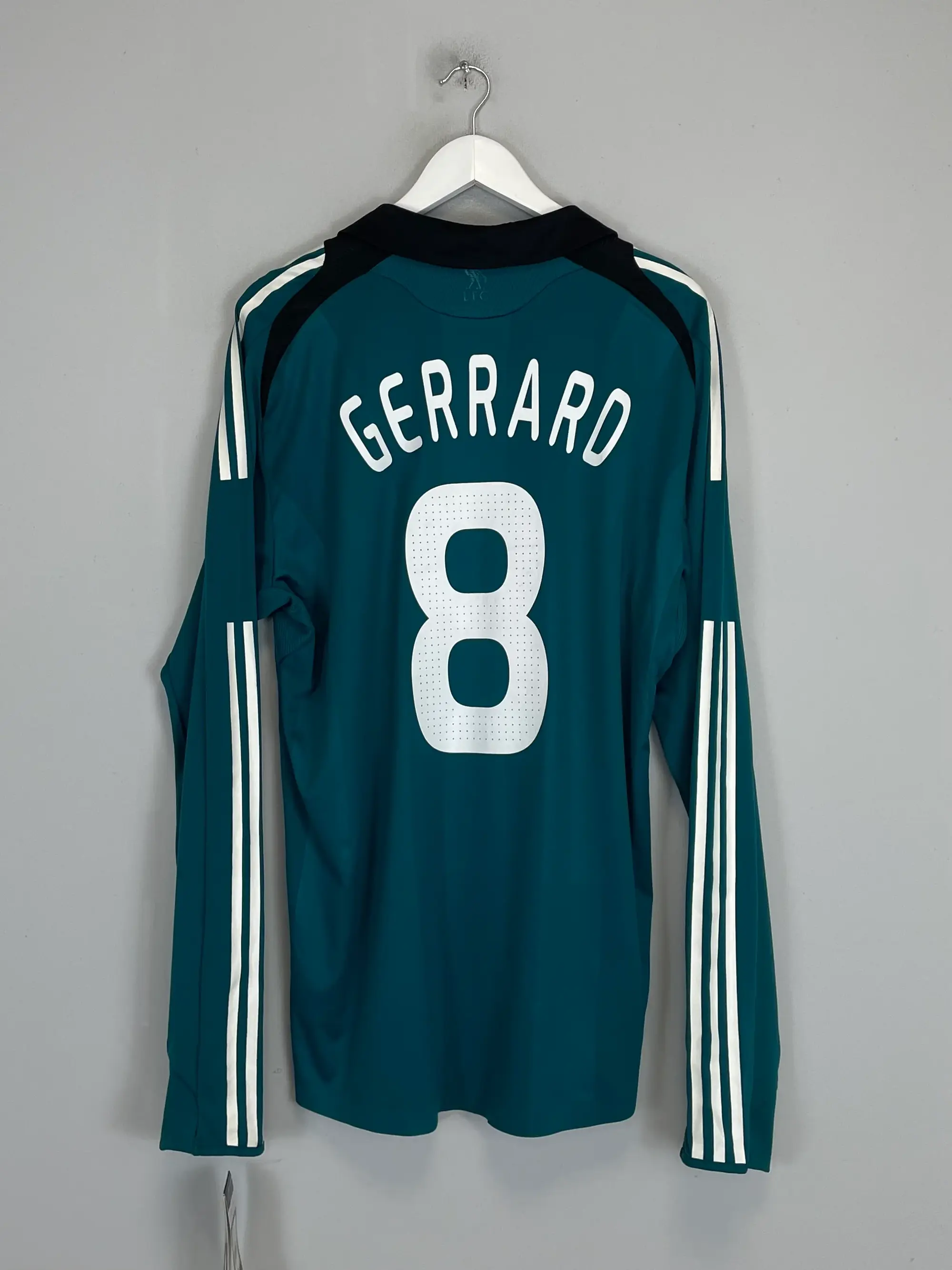 CULT KITS - 2008/09 LIVERPOOL GERRARD #8 *PLAYER ISSUE* BNWT L/S THIRD SHIRT (XL) ADIDAS
