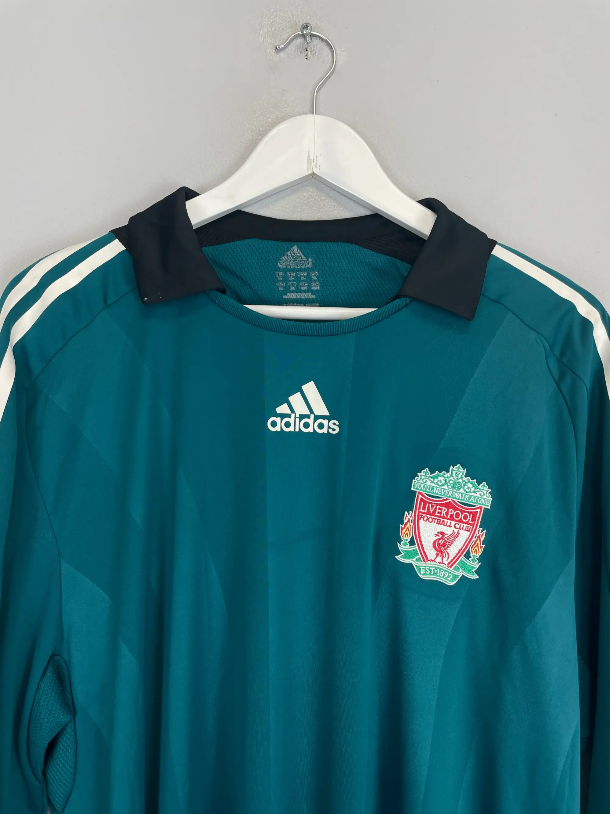 CULT KITS - 2008/09 LIVERPOOL GERRARD #8 *PLAYER ISSUE* BNWT L/S THIRD SHIRT (XL) ADIDAS