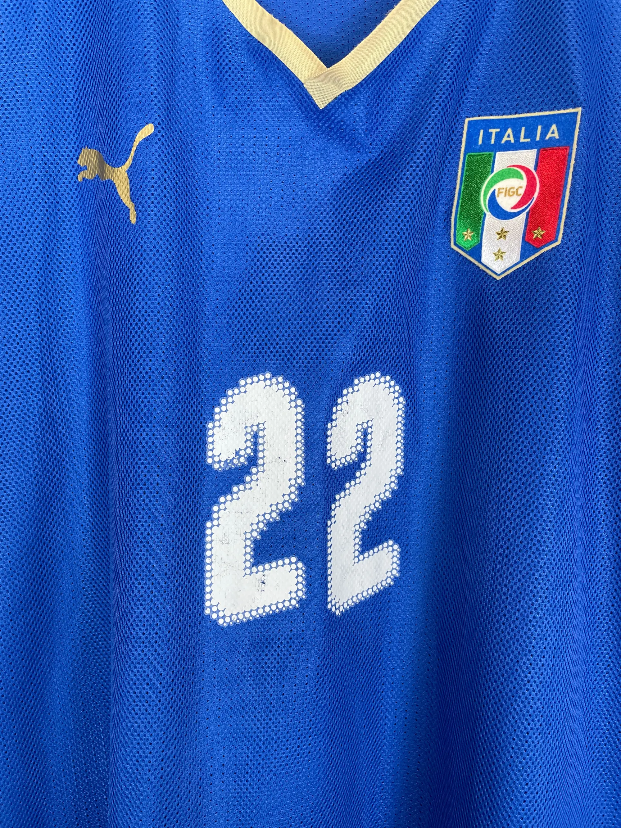 CULT KITS - 2007/08 ITALY AQUILANI #22 *PLAYER ISSUE* HOME SHIRT (XXL) PUMA