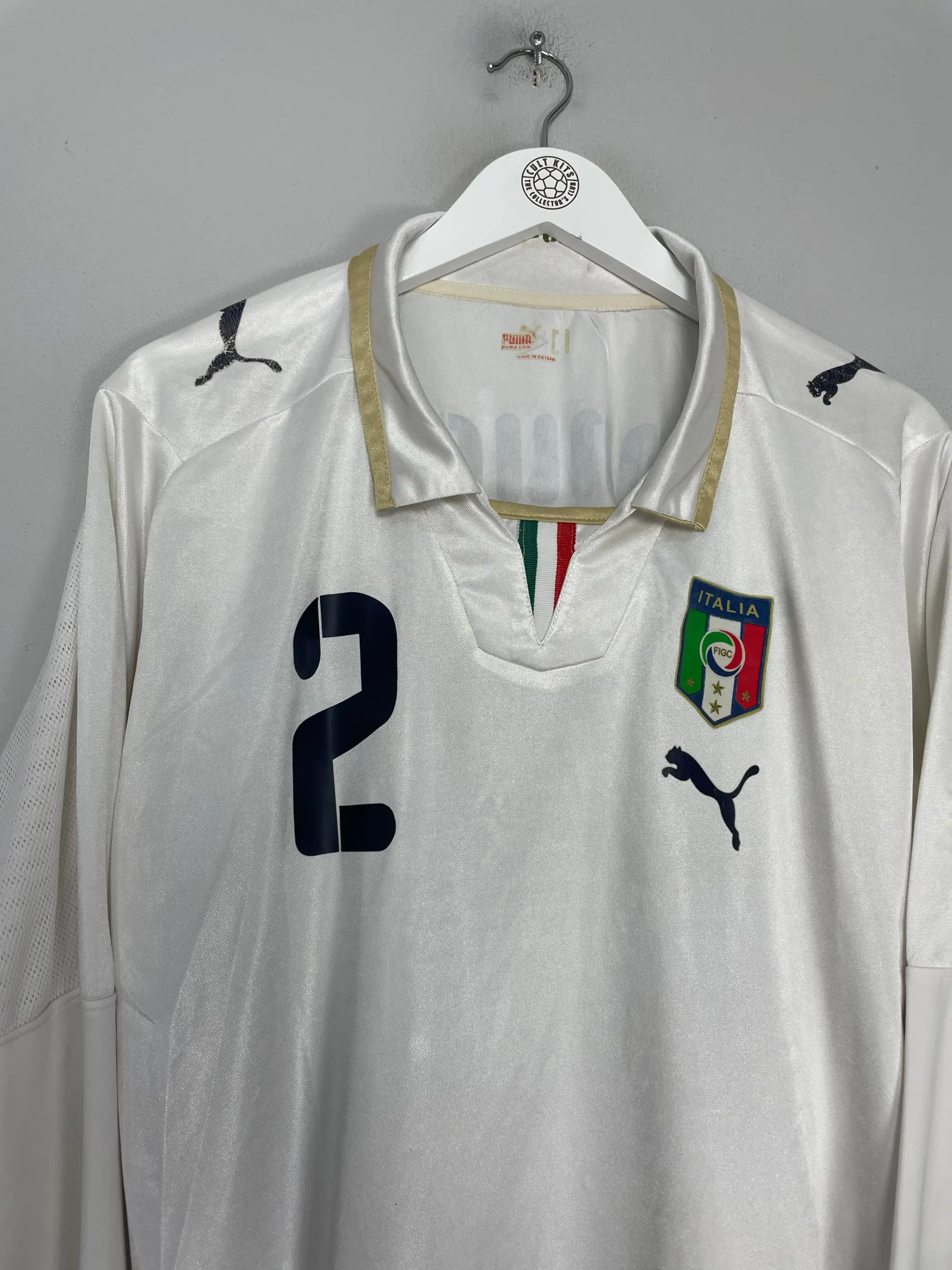 CULT KITS - 2007/09 ITALY PANUCCI #2 L/S AWAY SHIRT (M) PUMA