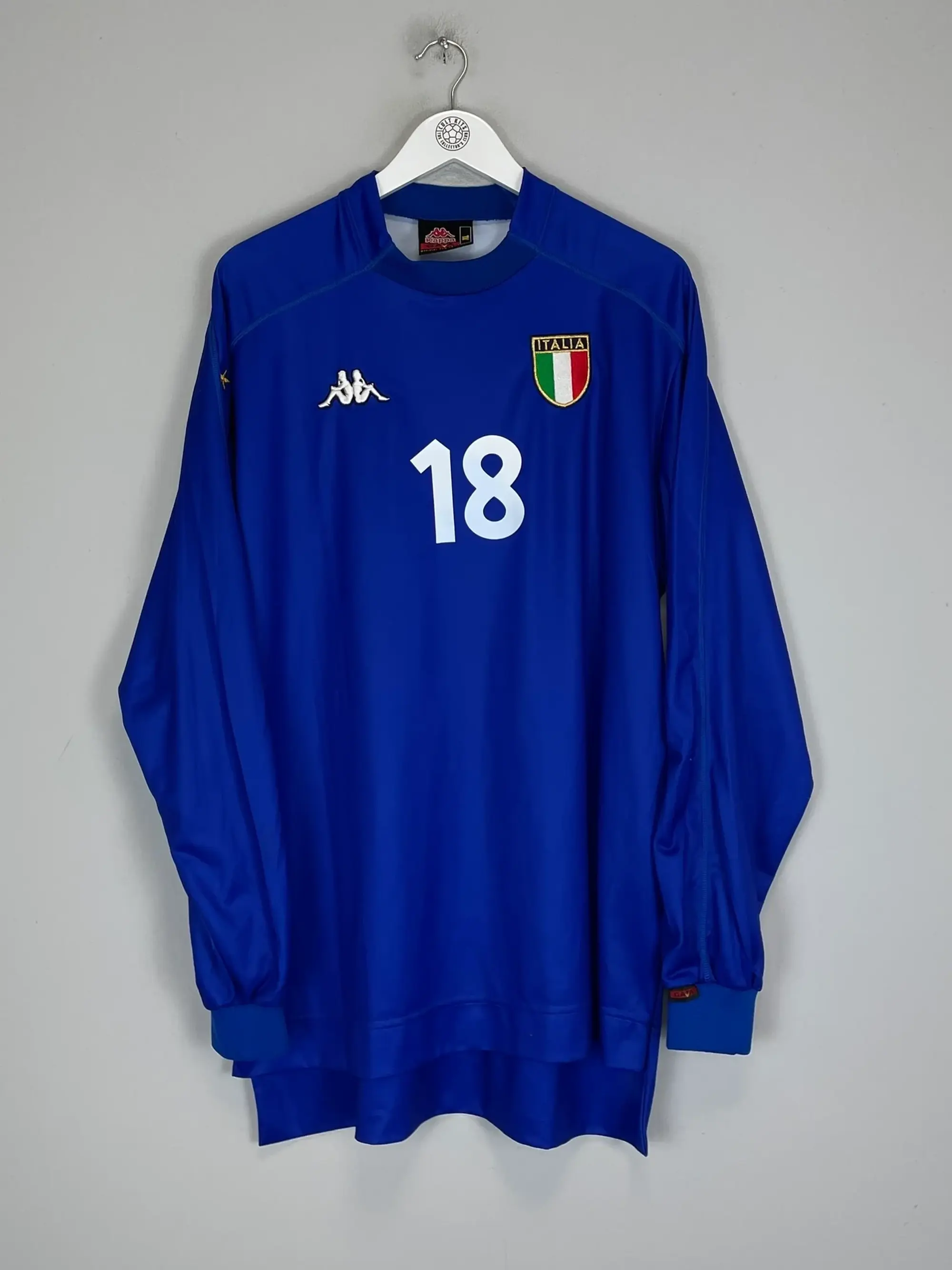 CULT KITS - 1998/99 ITALY #18 L/S HOME SHIRT (XL) KAPPA