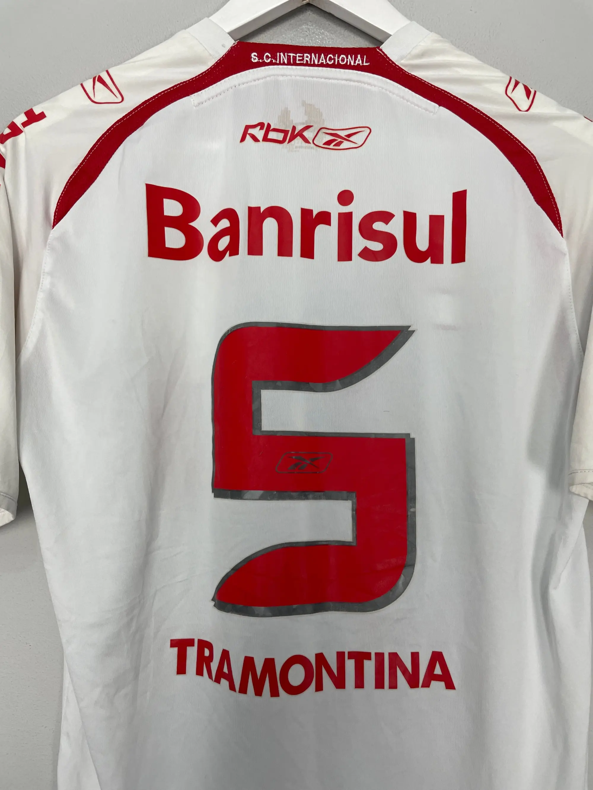 CULT KITS - 2007/08 INTERNACIONAL #5 HOME SHIRT (M) REEBOK
