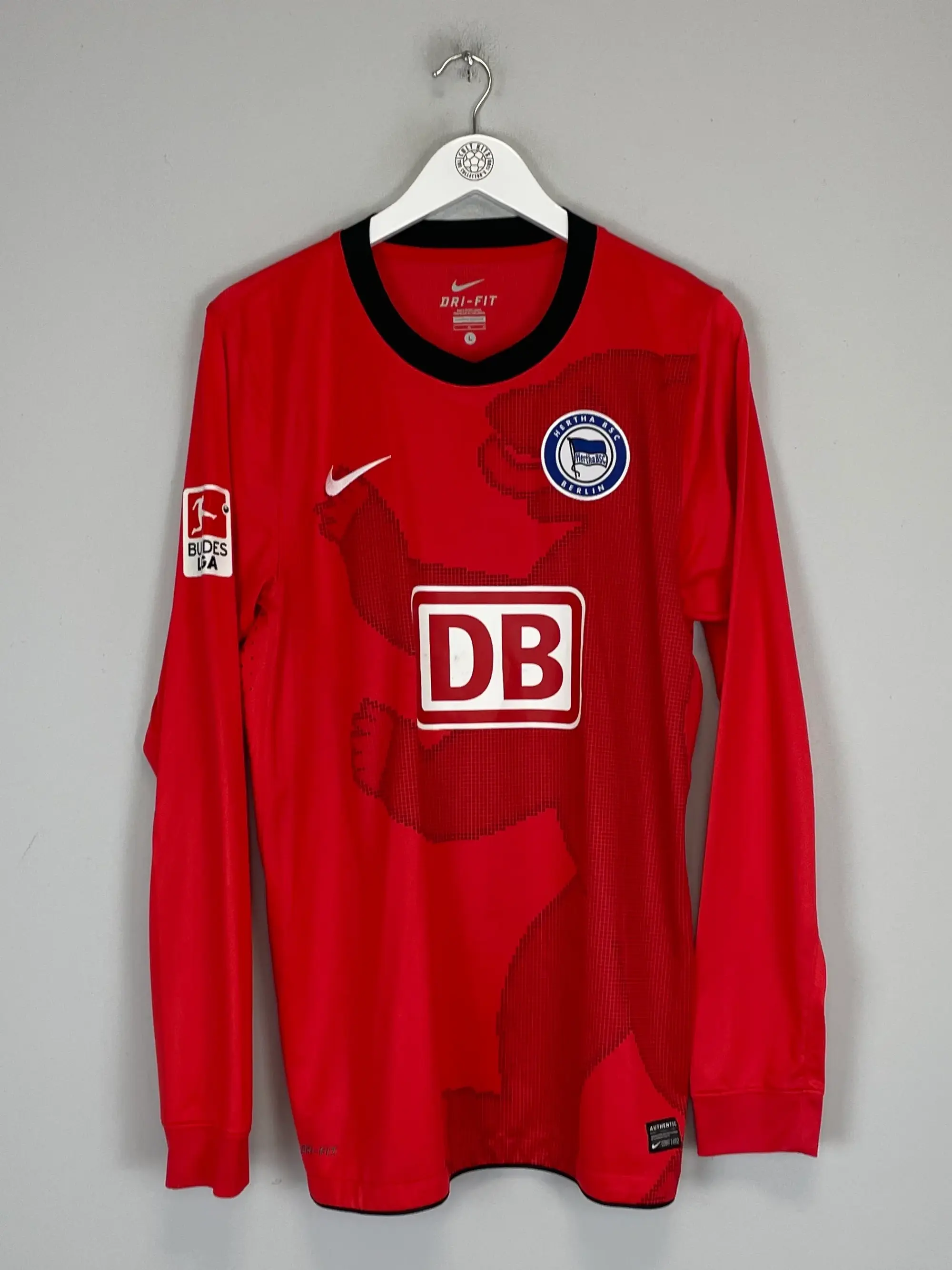 CULT KITS - 2010/11 HERTHA BERLIN NIEMEYER #18 *PLAYER ISSUE* L/S AWAY SHIRT (XL) NIKE