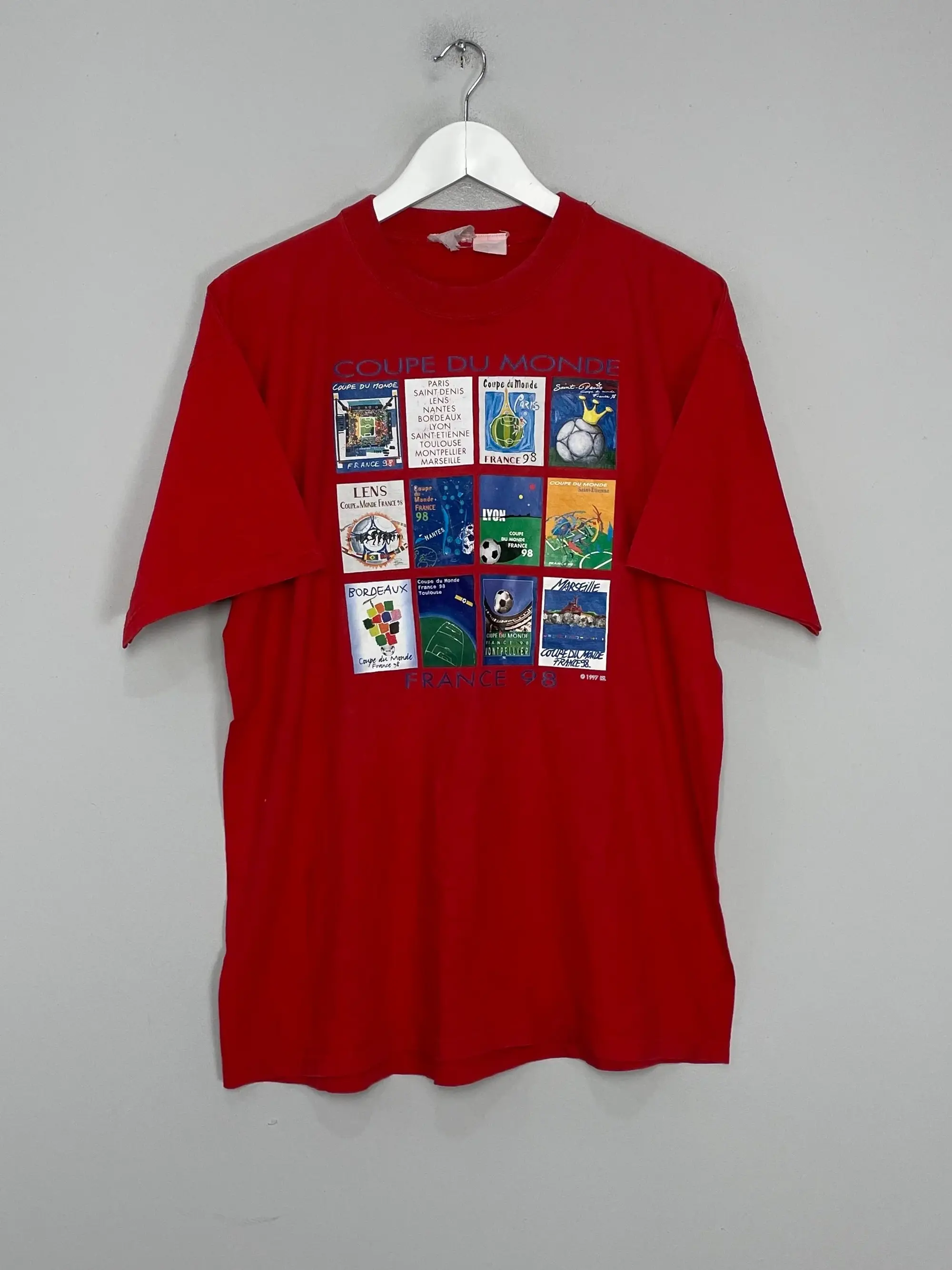CULT KITS - 1998 FRANCE COUPE DU MONDE WORLD CUP T-SHIRT (M) OM