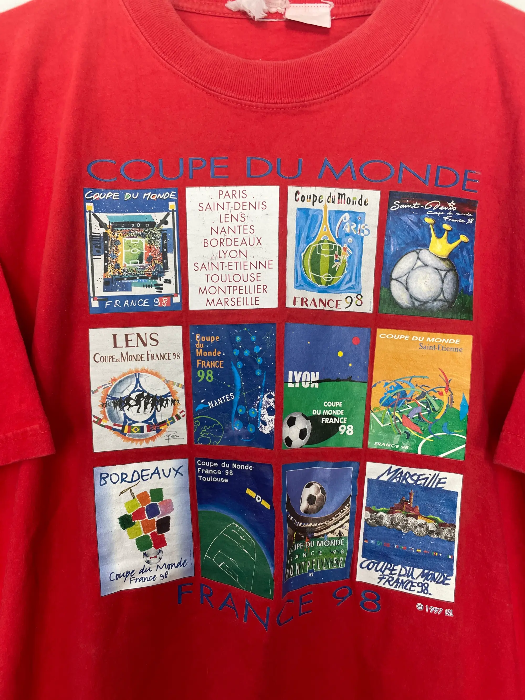 CULT KITS - 1998 FRANCE COUPE DU MONDE WORLD CUP T-SHIRT (M) OM