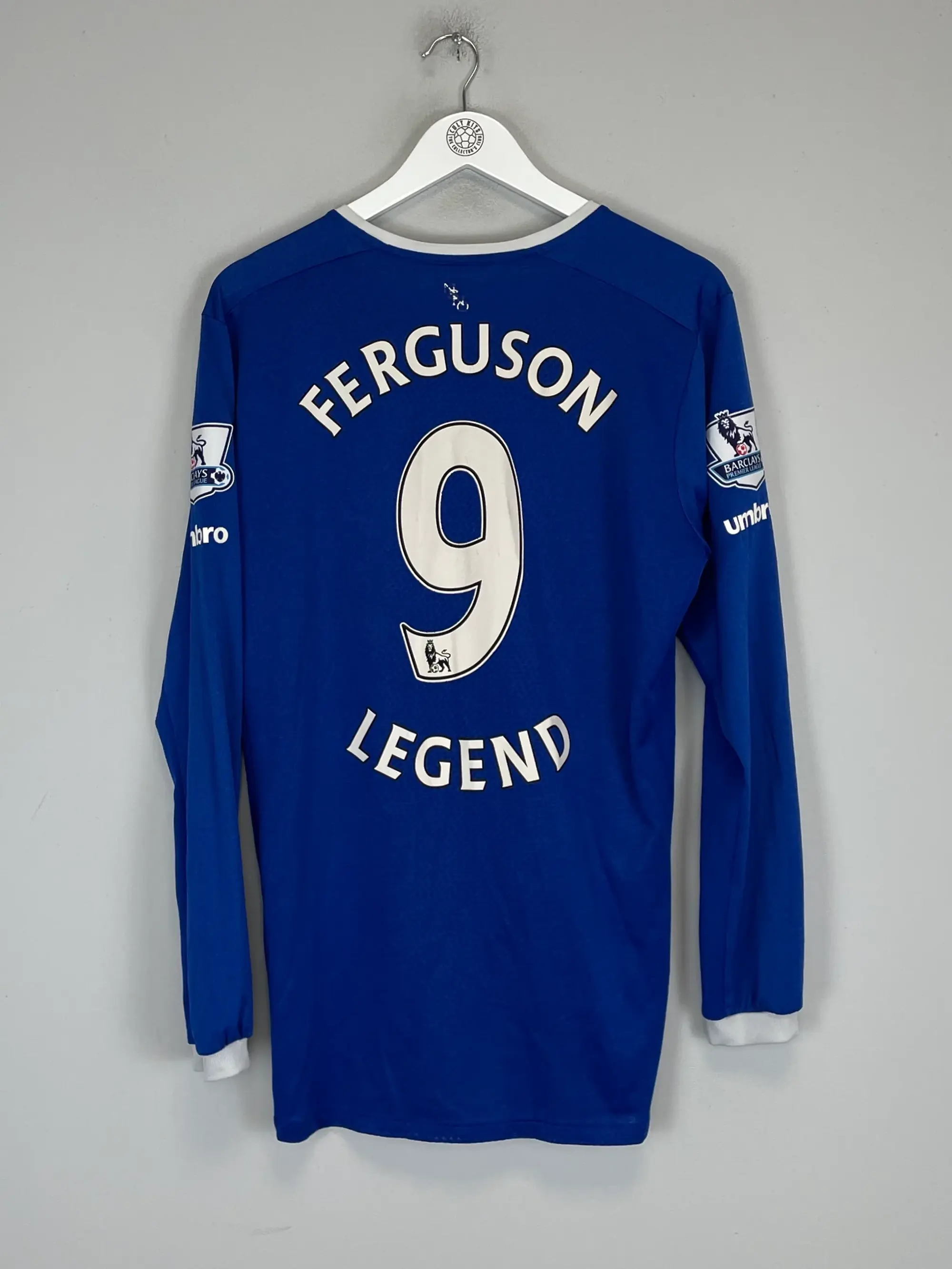 CULT KITS - 2015/16 EVERTON FERGUSON #9 L/S HOME SHIRT (L) UMBRO