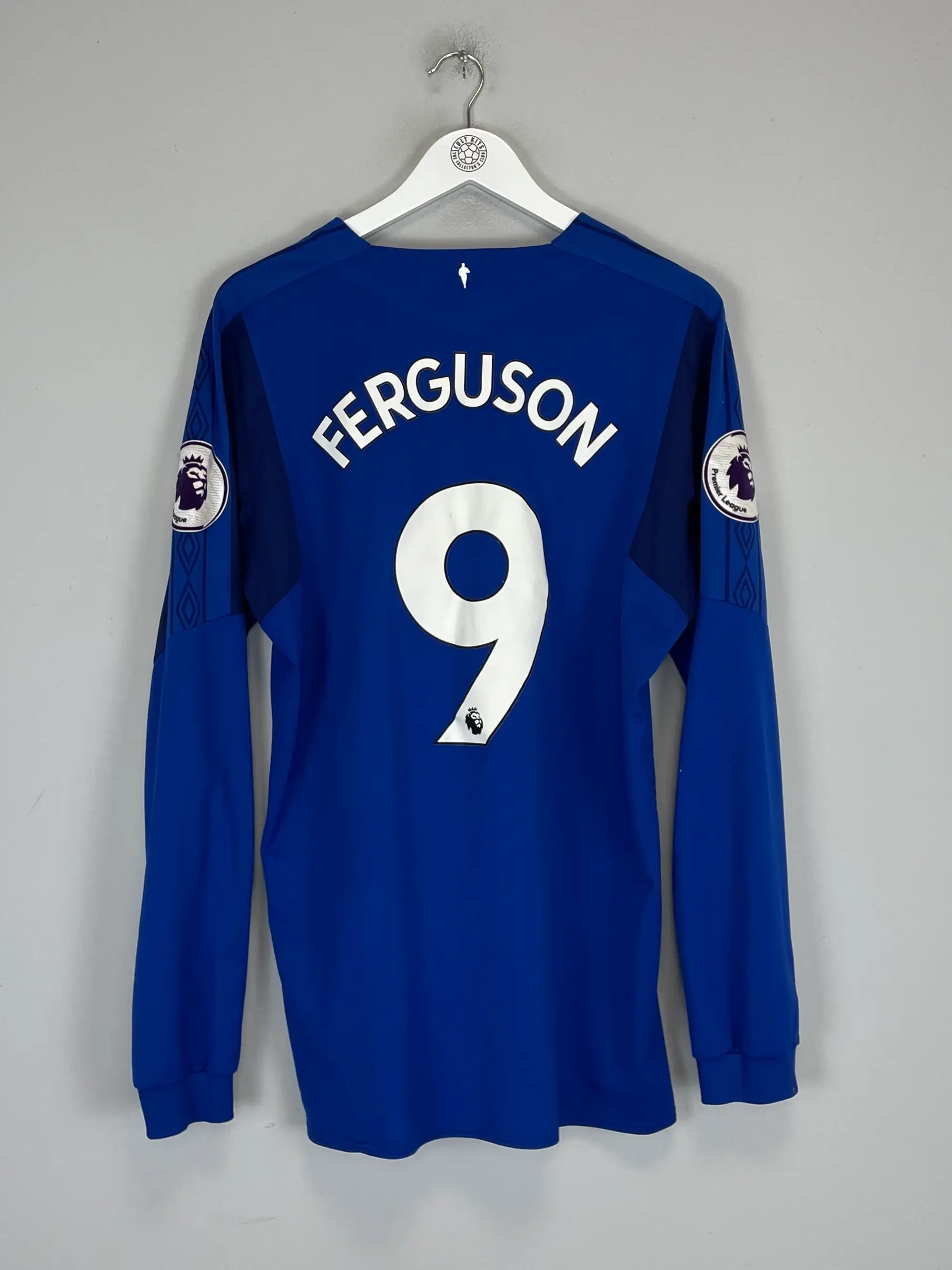 CULT KITS - 2017/18 EVERTON FERGUSON #9 L/S HOME SHIRT (XL) UMBRO