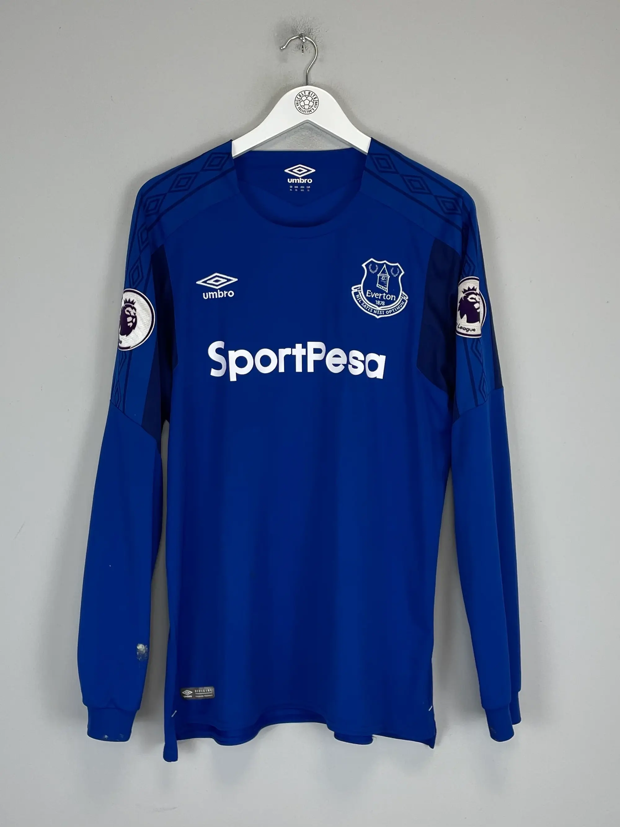 CULT KITS - 2017/18 EVERTON FERGUSON #9 L/S HOME SHIRT (XL) UMBRO