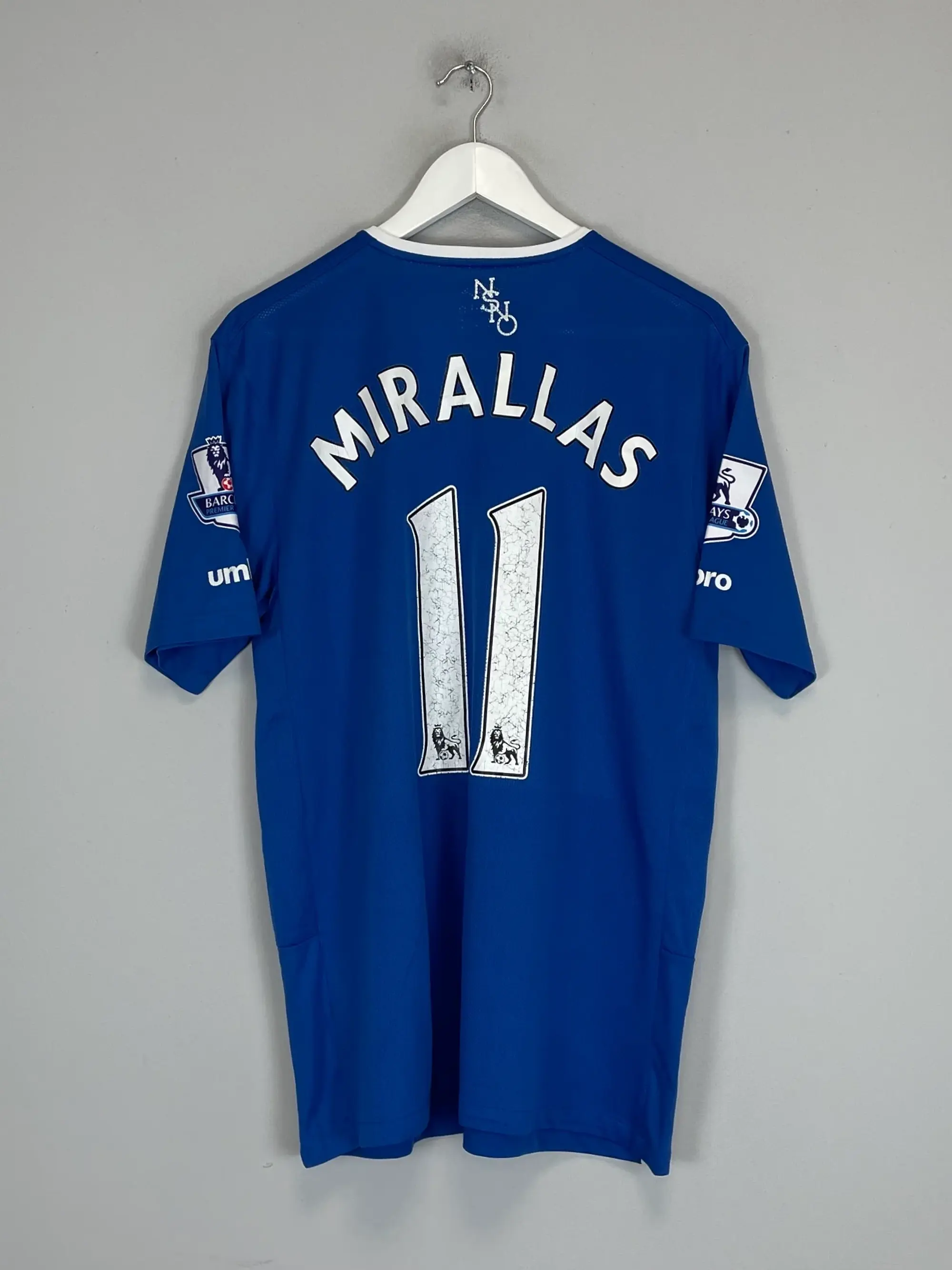 CULT KITS - 2015/16 EVERTON MIRALLAS #11 HOME SHIRT (XL) UMBRO