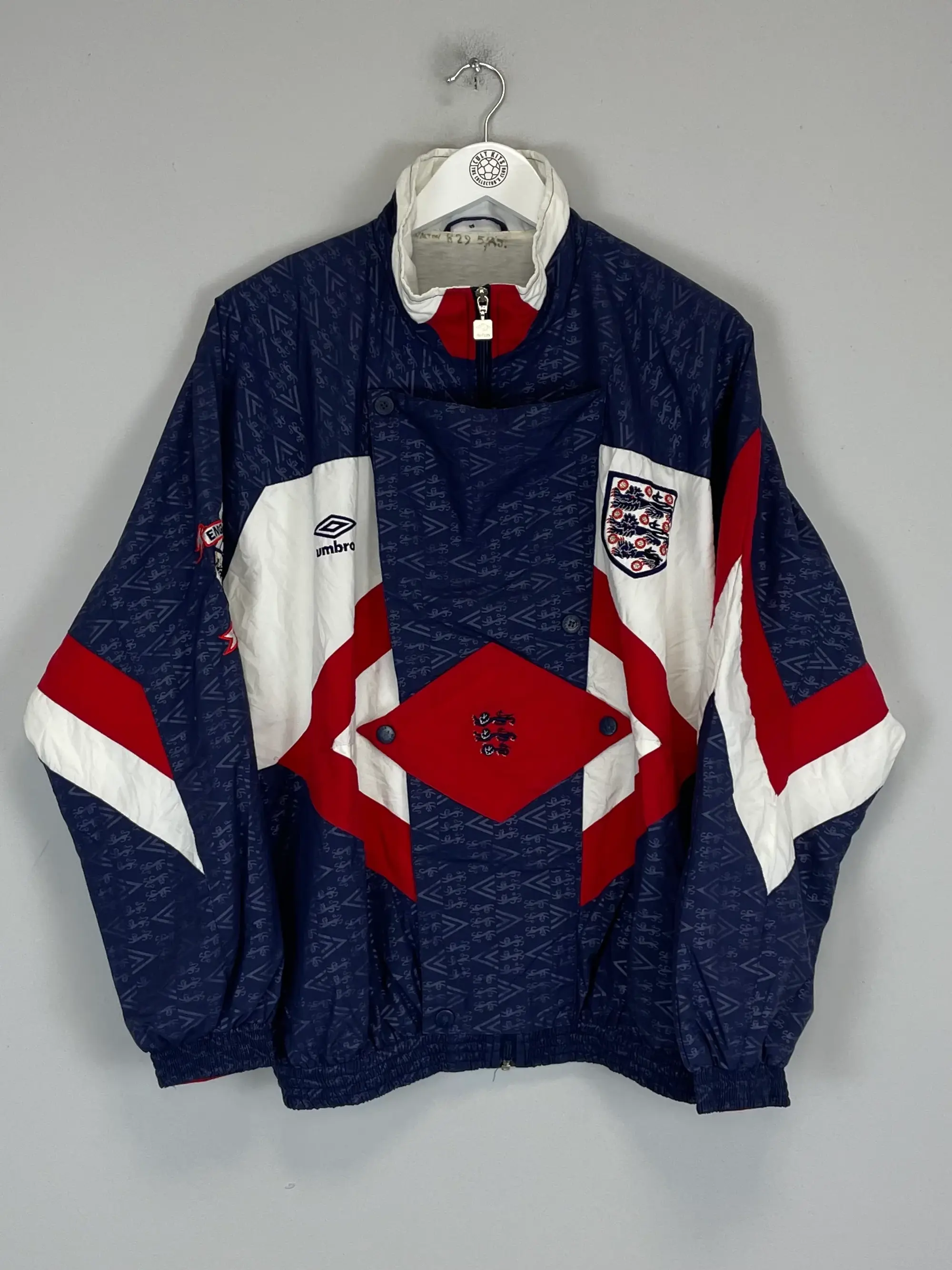 CULT KITS - 1990/92 ENGLAND TRACK JACKET (M) UMBRO