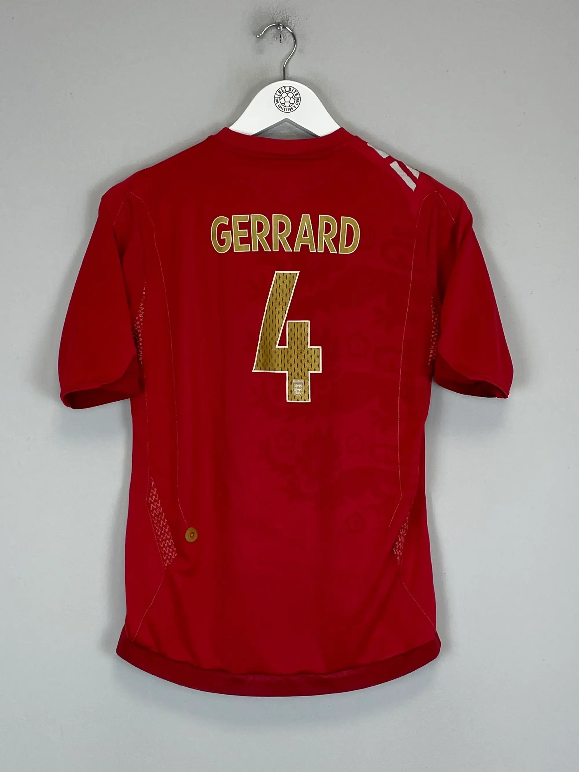 CULT KITS - 2006/08 ENGLAND GERRARD #4 AWAY SHIRT (XL.KIDS) UMBRO
