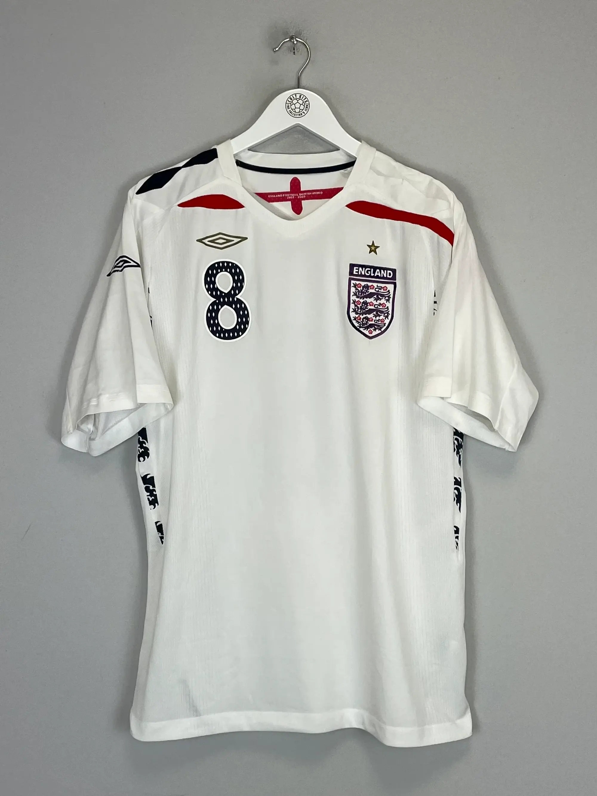 CULT KITS - 2007/09 ENGLAND LAMPARD #8 HOME SHIRT (XL) UMBRO