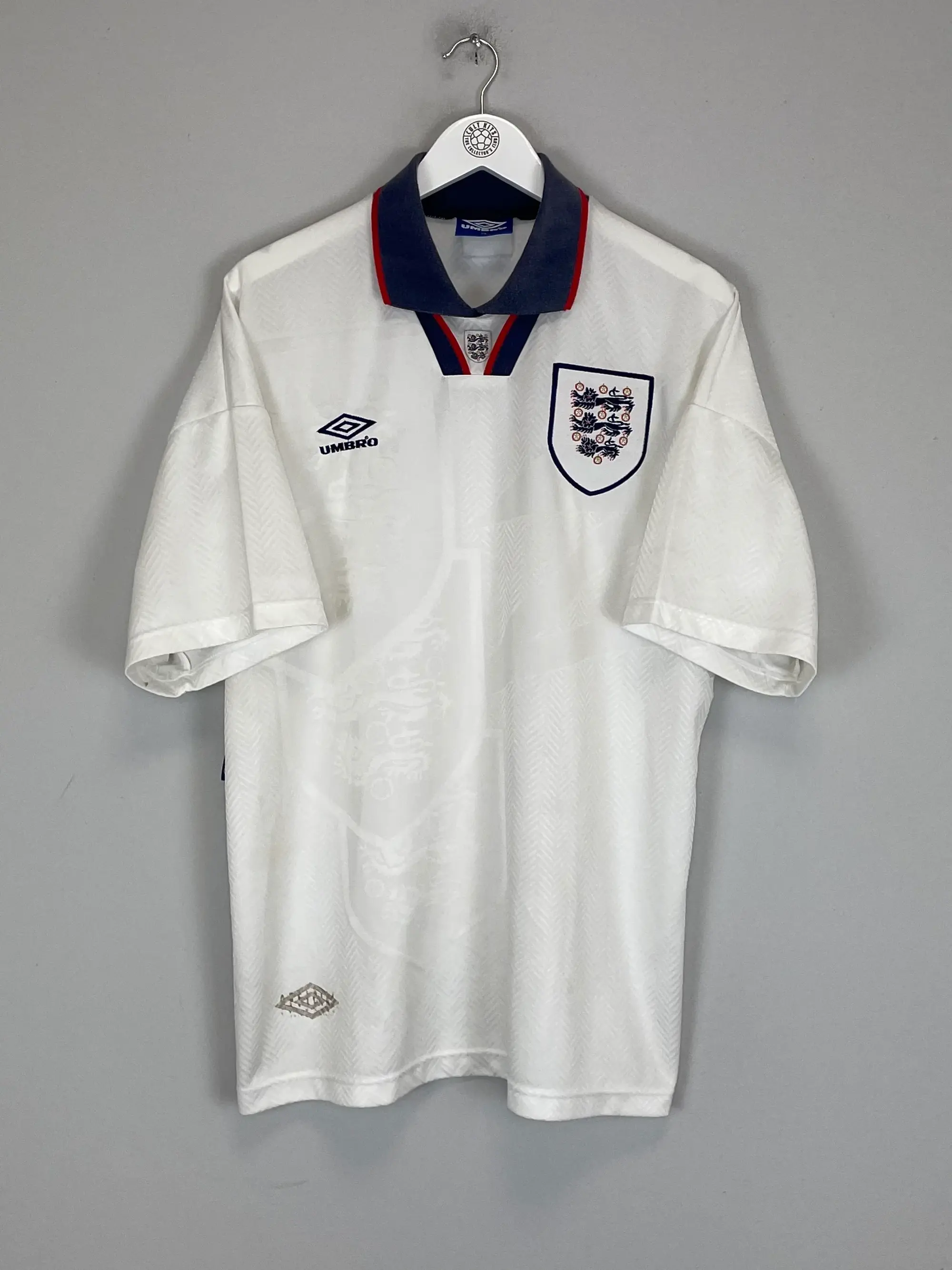 CULT KITS - 1993/95 ENGLAND HOME SHIRT (XL) UMBRO