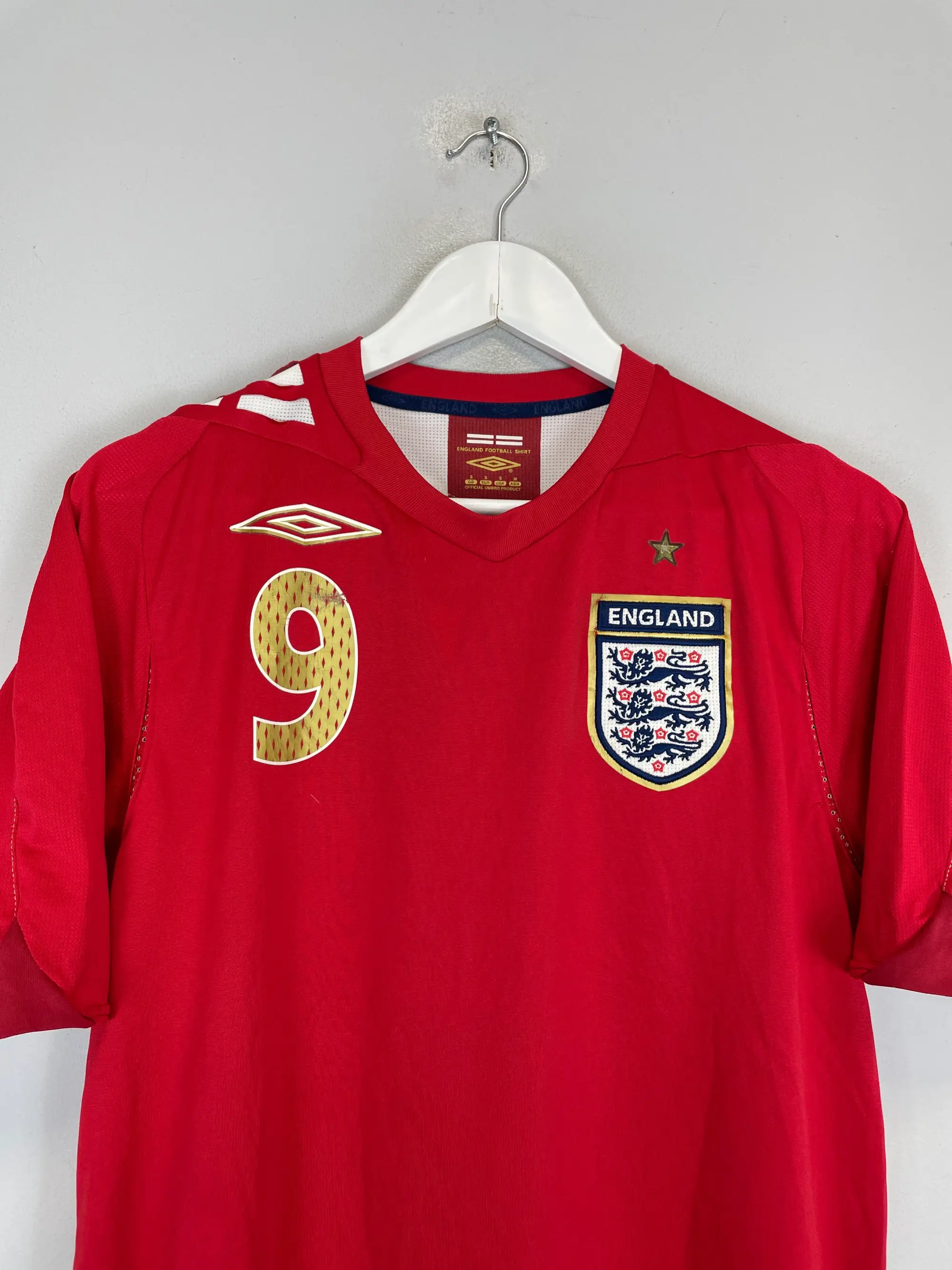 CULT KITS - 2006/08 ENGLAND ROONEY #9 AWAY SHIRT (S) UMBRO