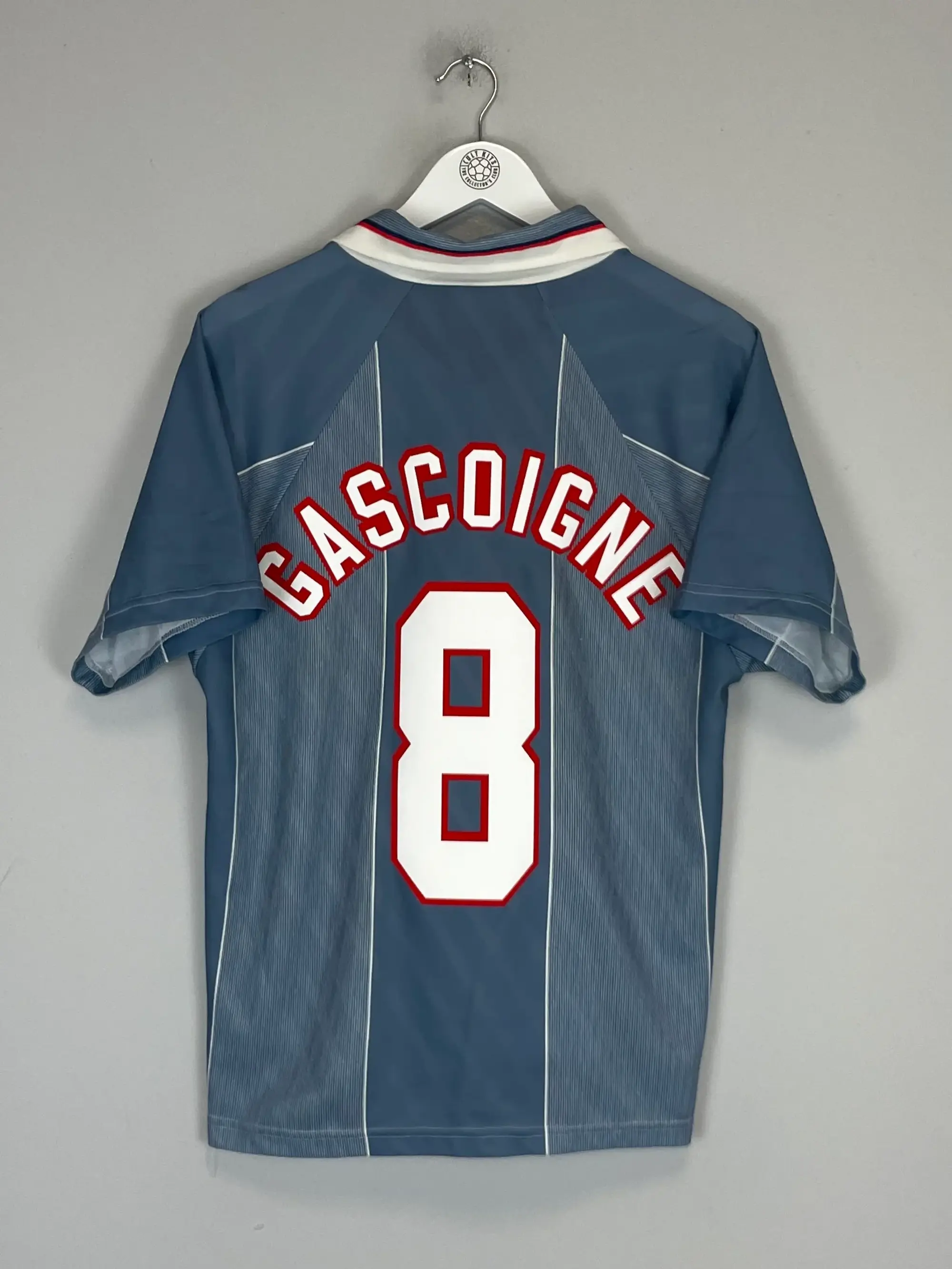 CULT KITS - 1996/97 ENGLAND GASCOIGNE #8 AWAY SHIRT (M) UMBRO
