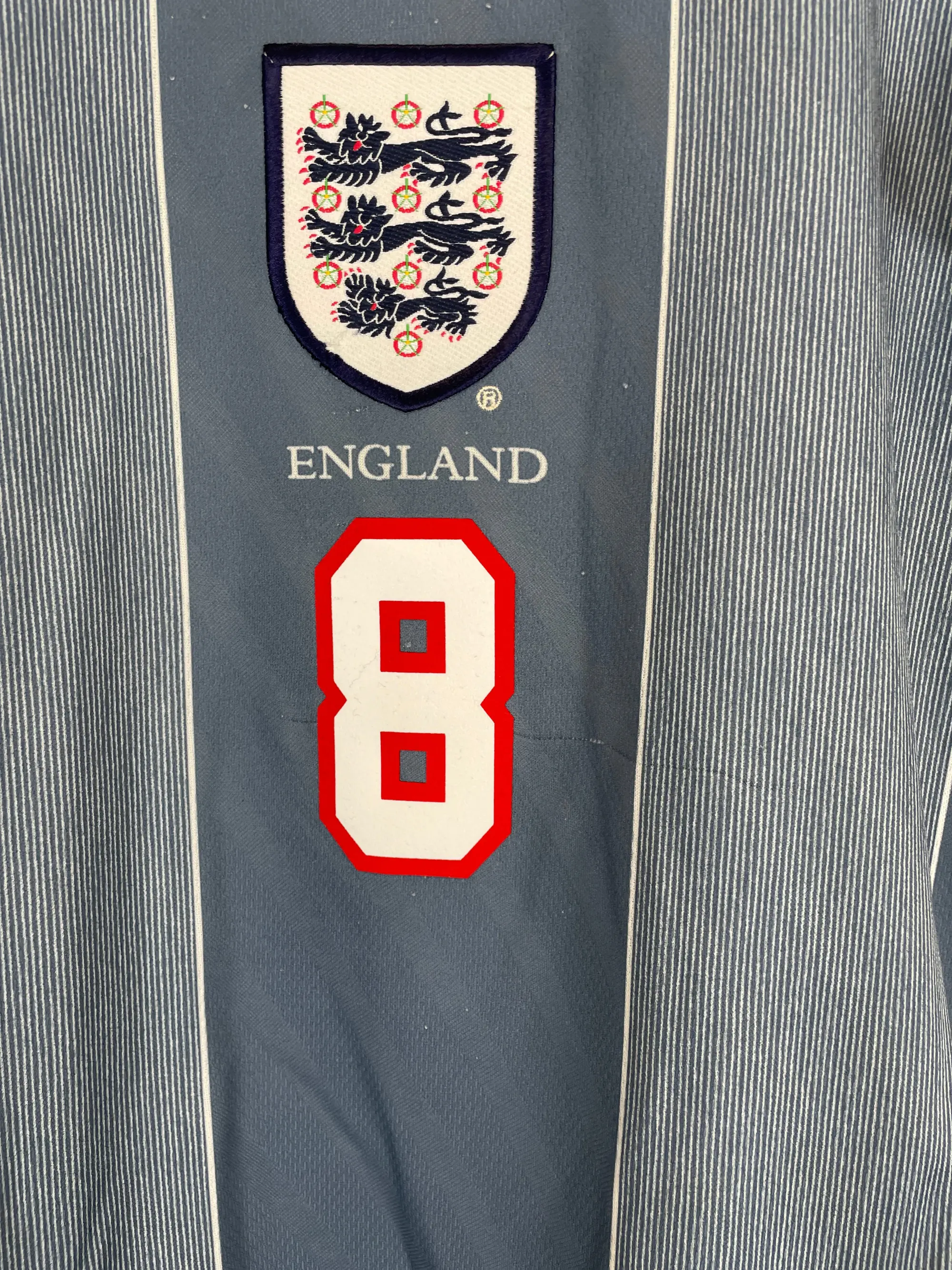 CULT KITS - 1996/97 ENGLAND GASCOIGNE #8 AWAY SHIRT (M) UMBRO
