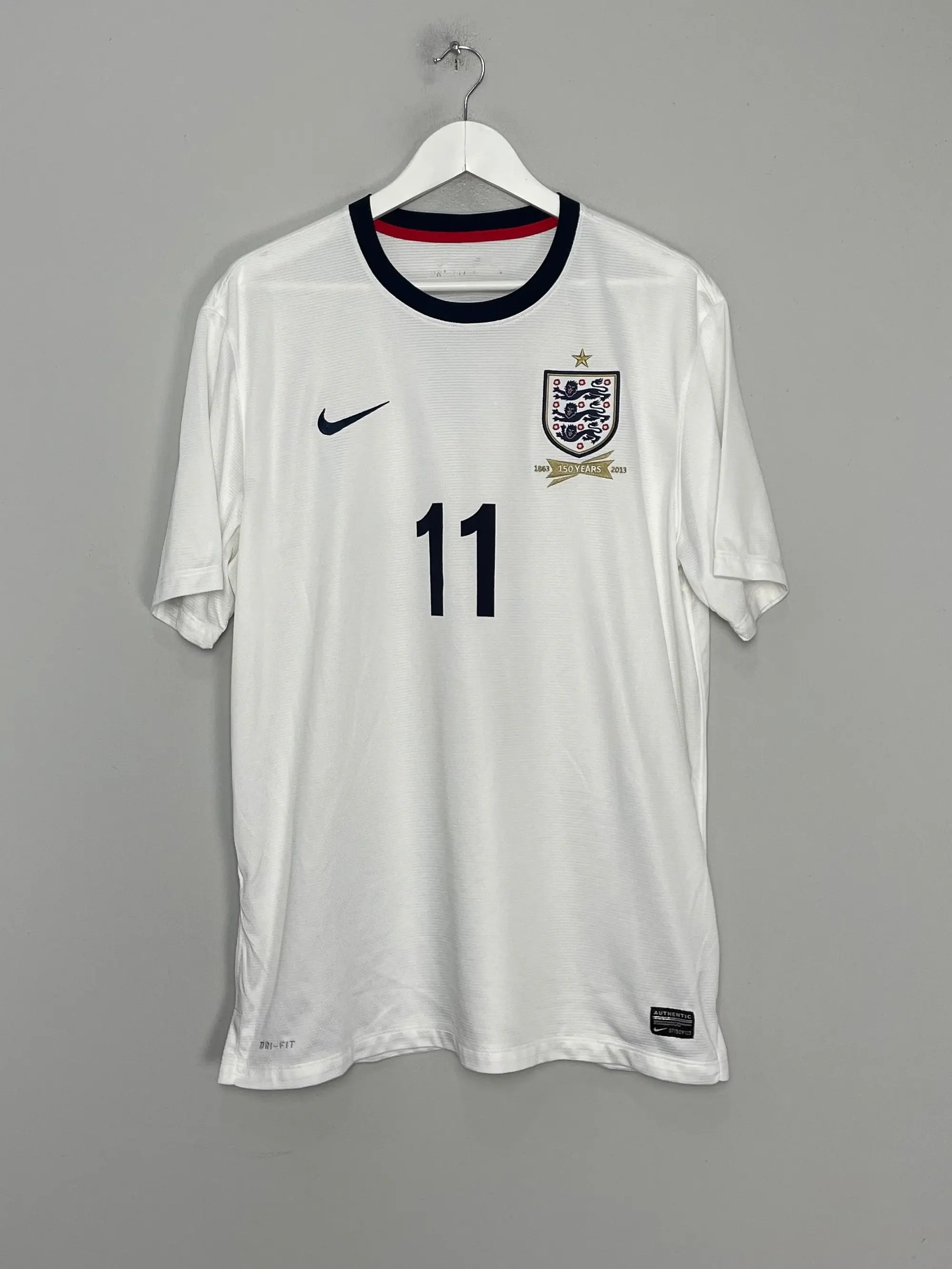 CULT KITS - 2013/14 ENGLAND CHAMBERLAIN #11 *150 YEAR* HOME SHIRT (XL) NIKE