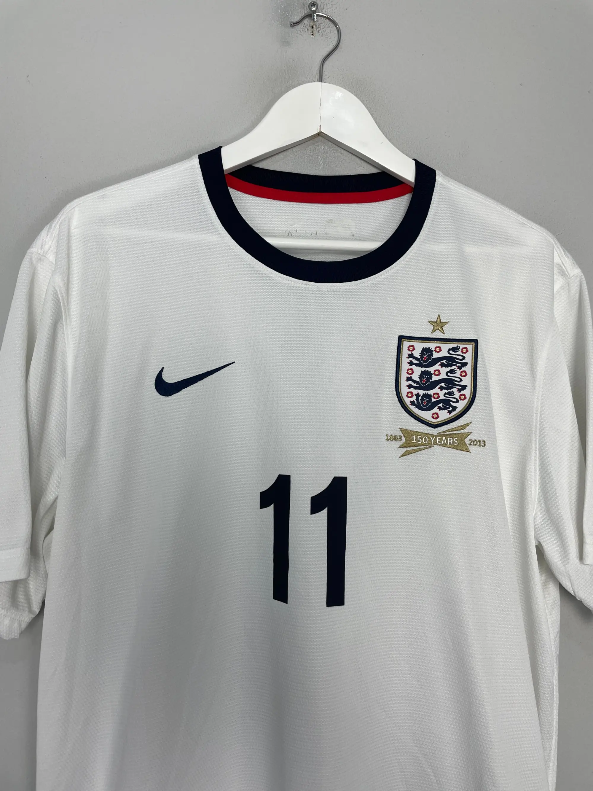 CULT KITS - 2013/14 ENGLAND CHAMBERLAIN #11 *150 YEAR* HOME SHIRT (XL) NIKE