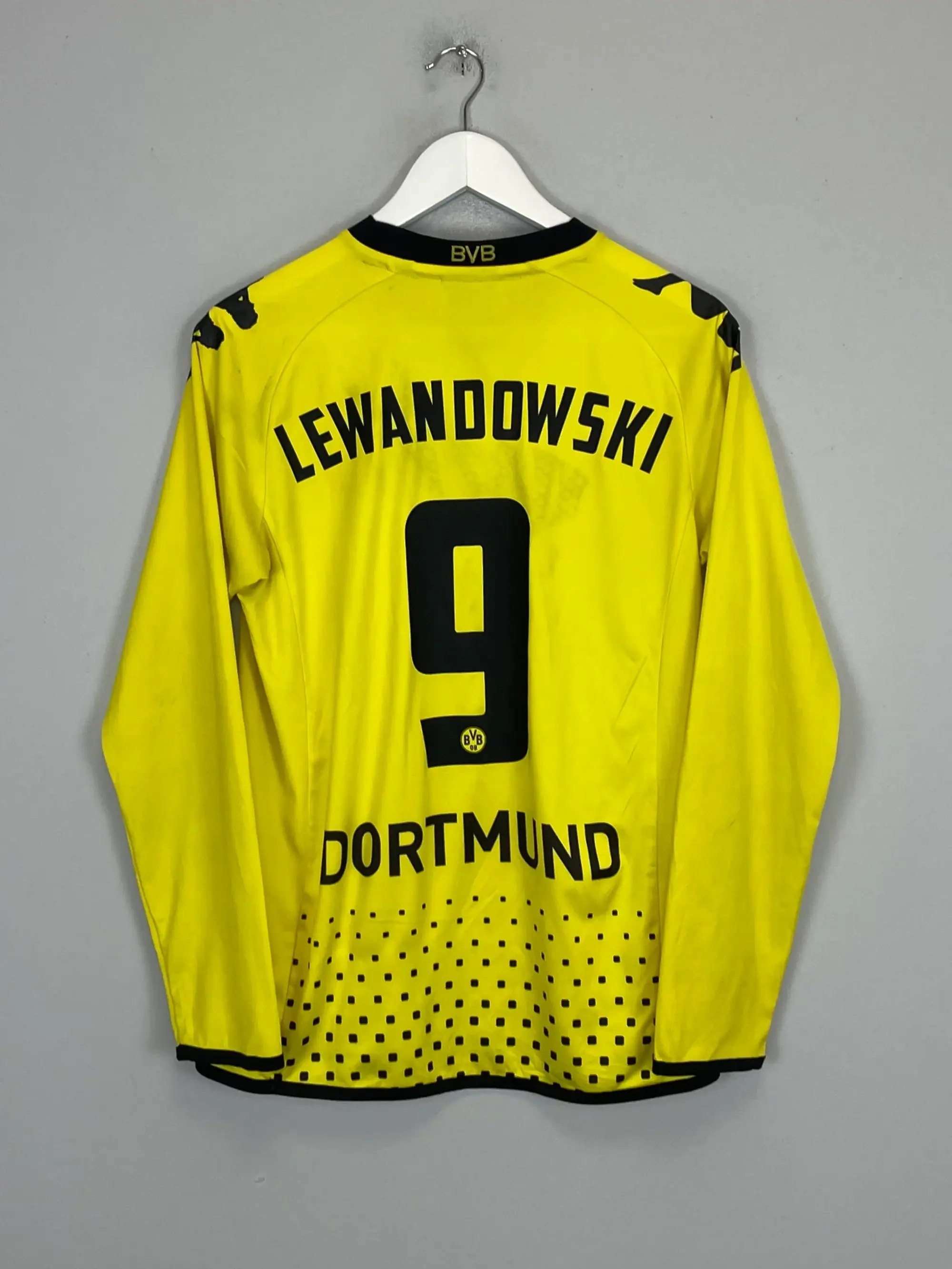 CULT KITS - 2011/12 DORTMUND LEWANDOWSKI #9 L/S HOME SHIRT (S) KAPPA