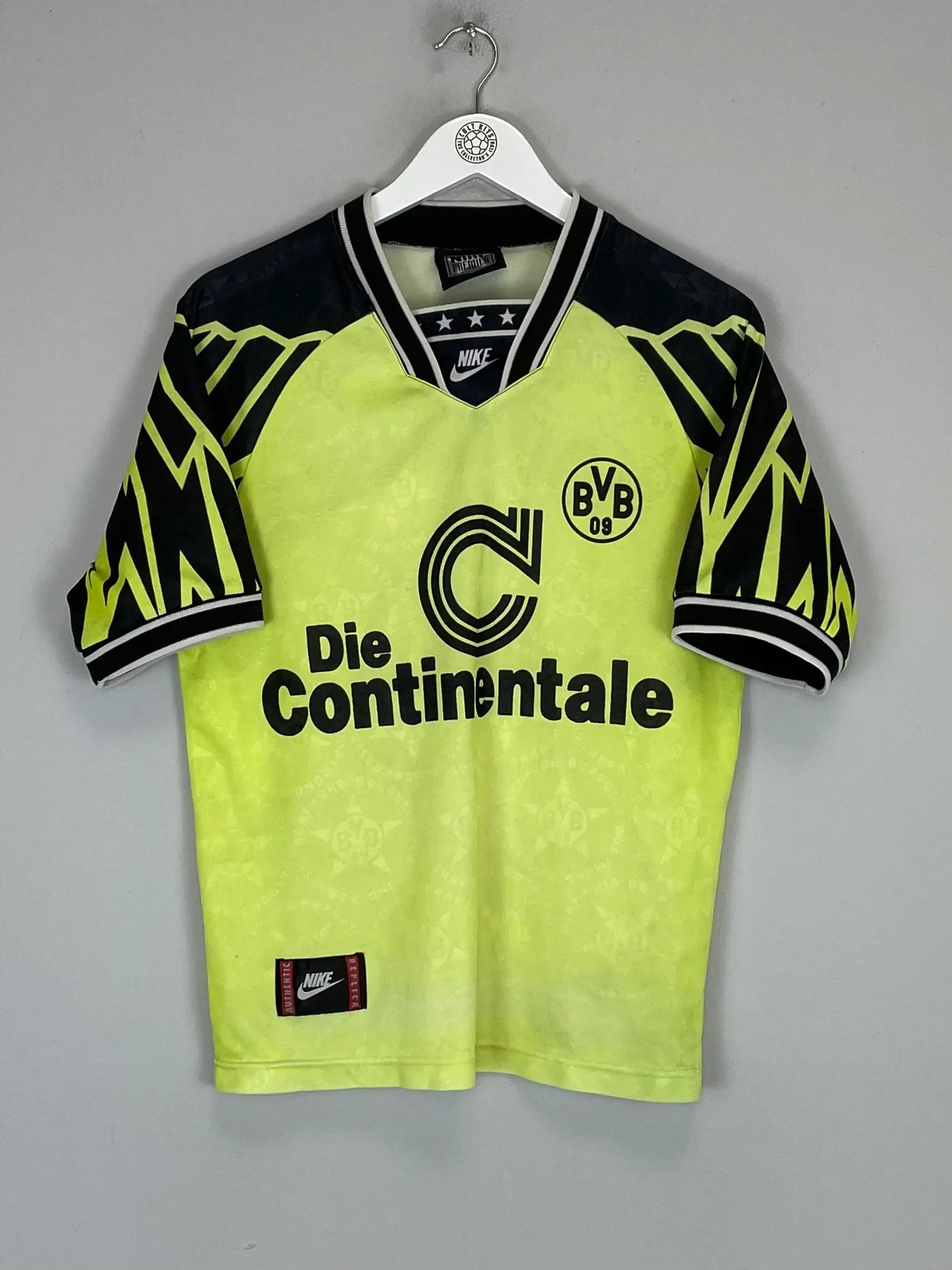 Cult Kits - 1994/95 DORTMUND HOME SHIRT (XS) NIKE