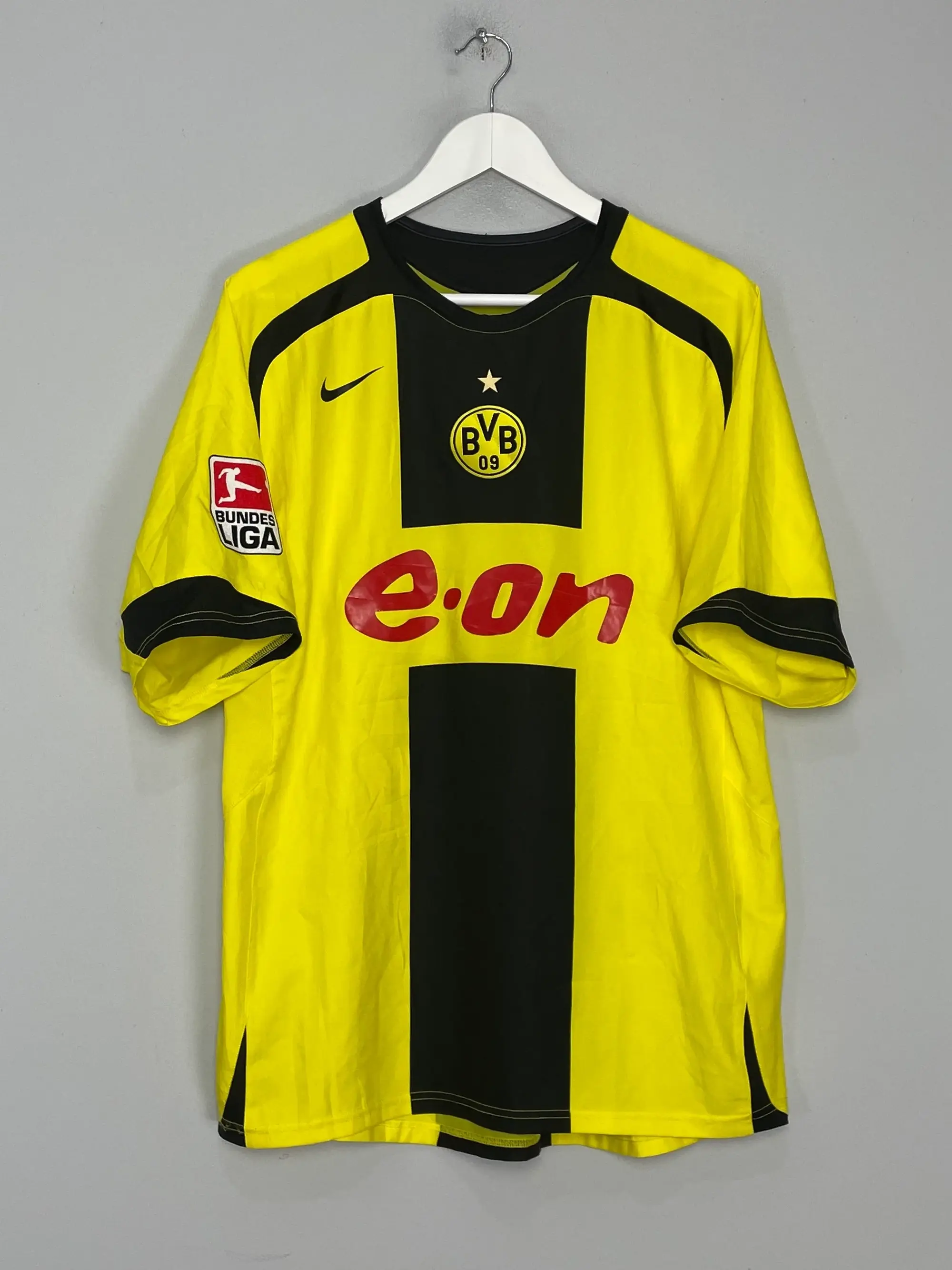 CULT KITS - 2005/06 DORTMUND BUCKLEY #7 *MATCH ISSUE* HOME SHIRT (L) NIKE