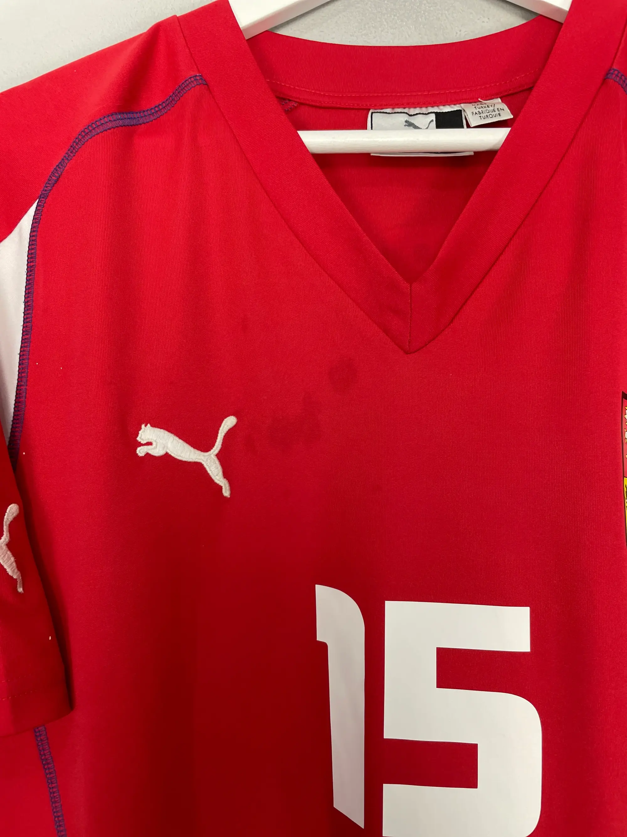 CULT KITS - 2003/04 CZECH REPUBLIC BAROS #15 HOME SHIRT (XL) PUMA