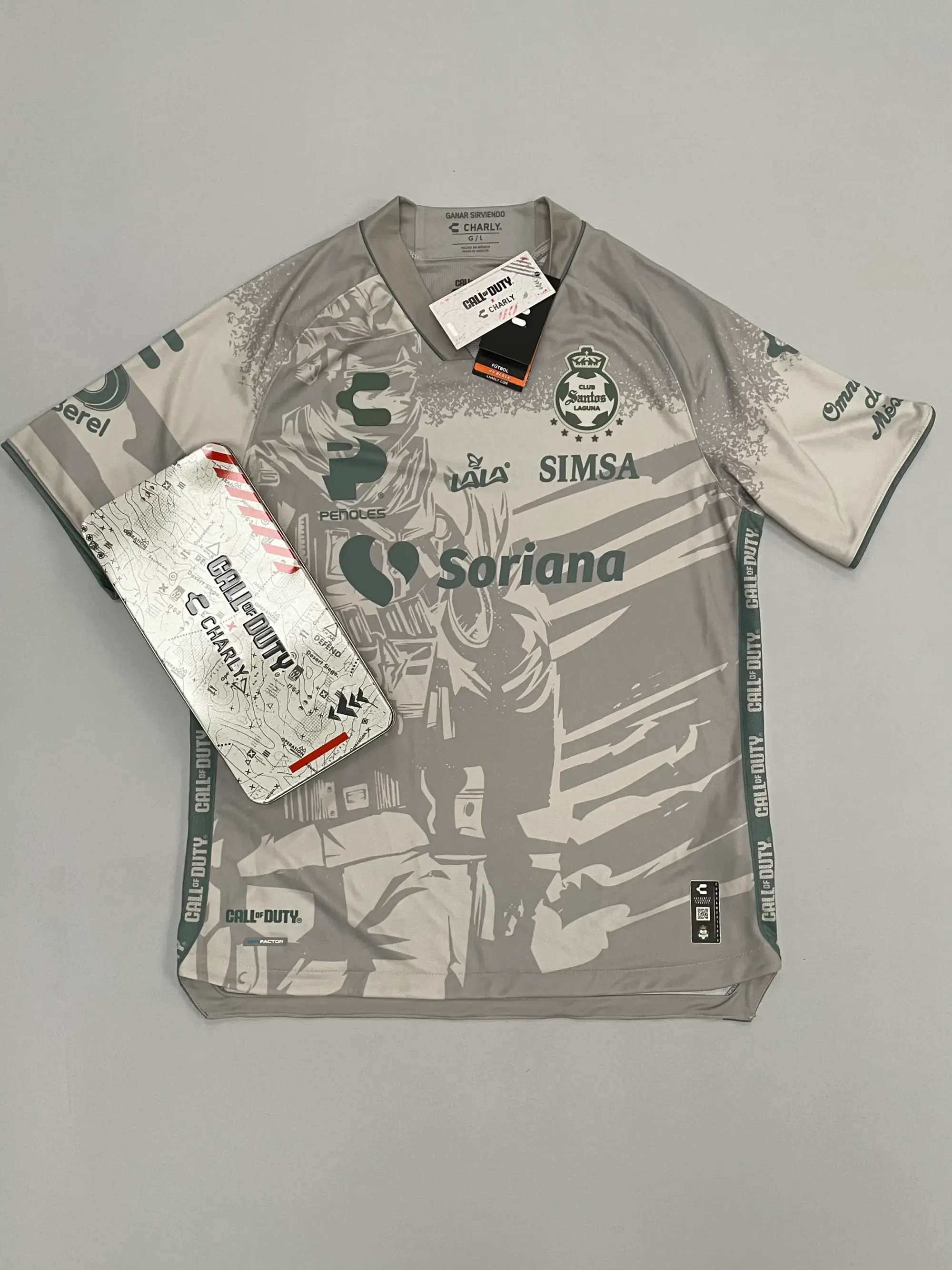 2023/24 SANTOS LAGUNA X CALL OF DUTY *BNWT* SIGNED SHIRT (L) CHARLY | Cult Kits