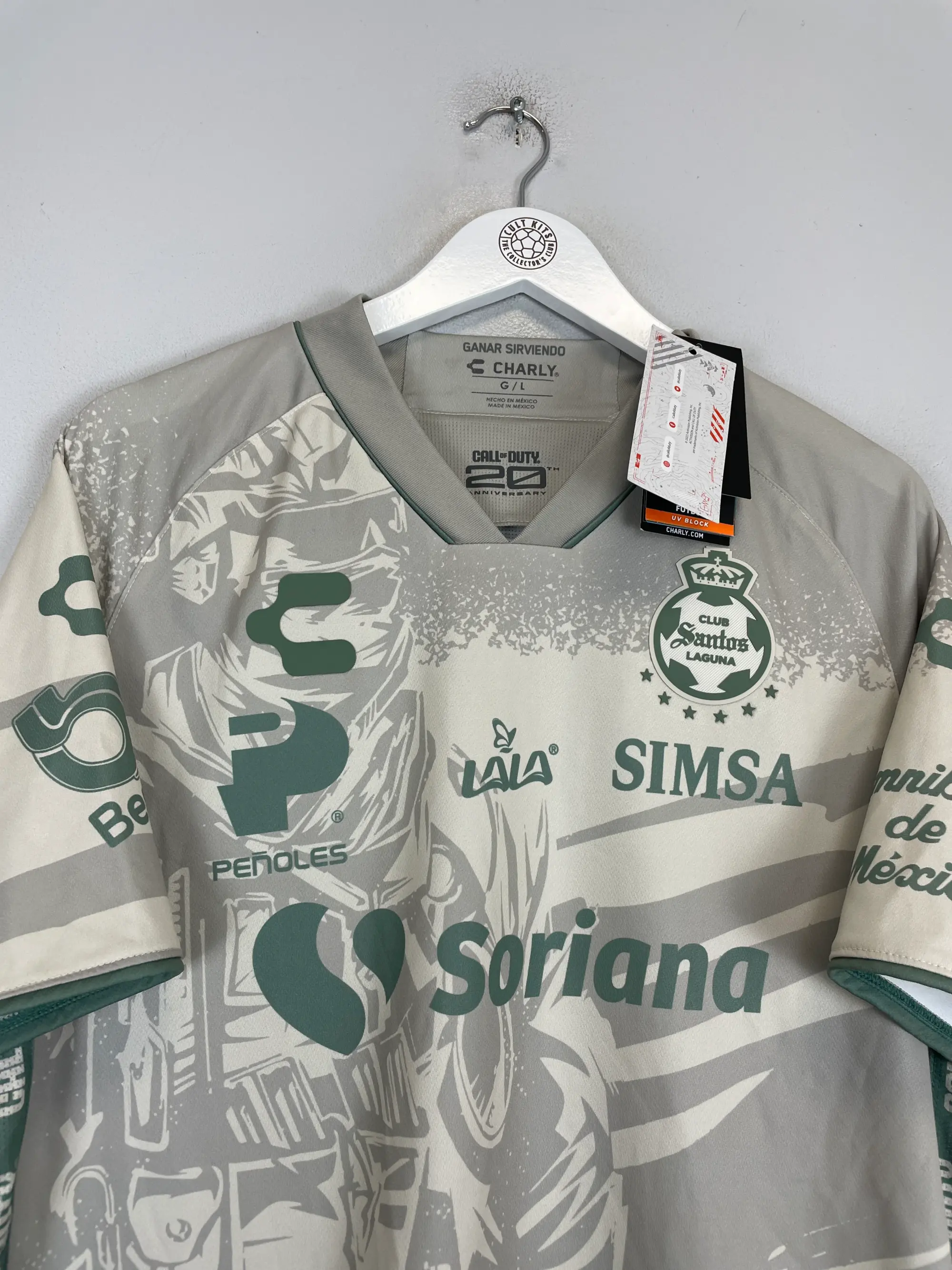 2023/24 SANTOS LAGUNA X CALL OF DUTY *BNWT* SIGNED SHIRT (L) CHARLY | Cult Kits