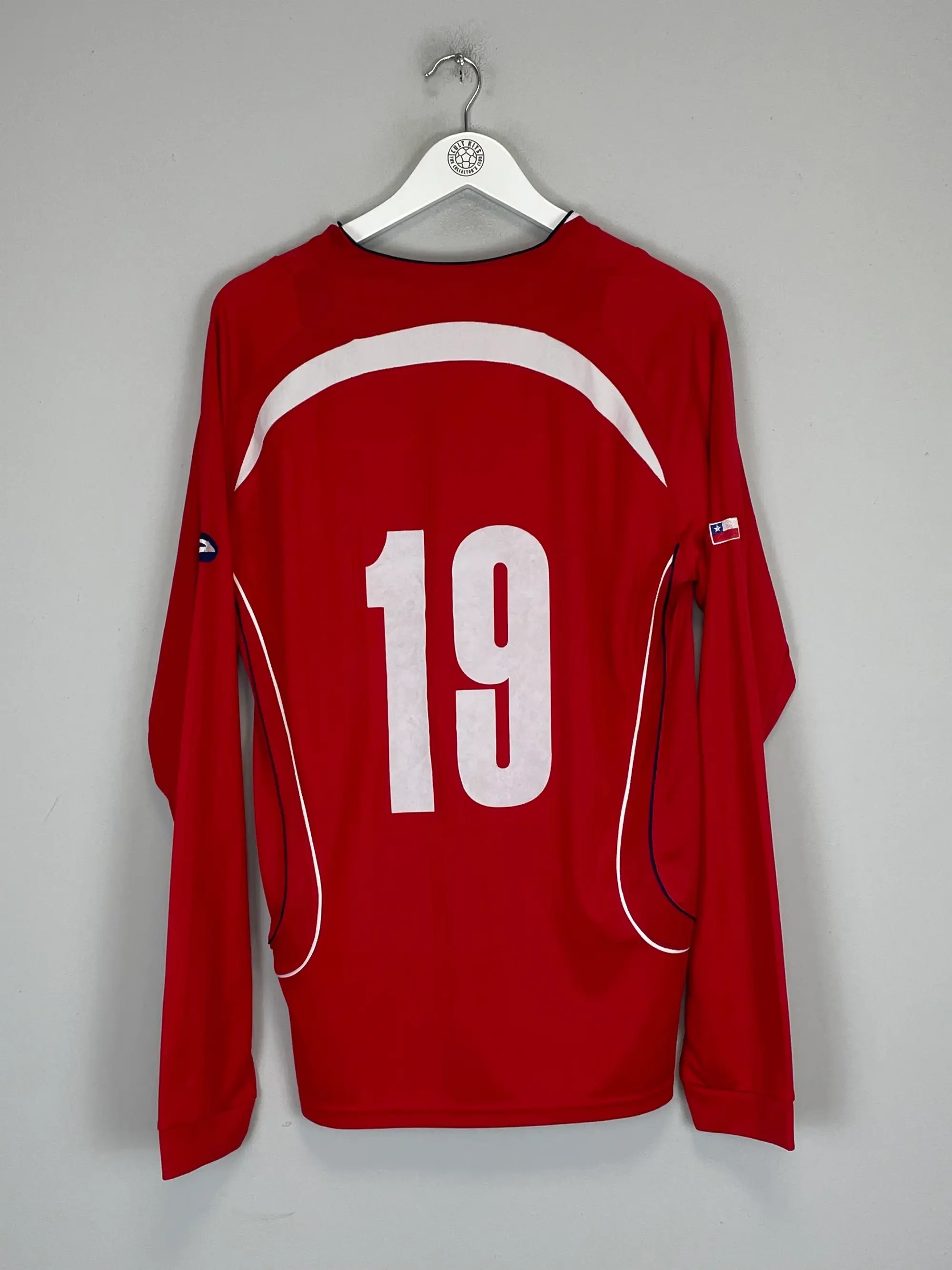 CULT KITS - 2007/09 CHILE #19 L/S *PLAYER ISSUE* HOME SHIRT (L) BROOKS