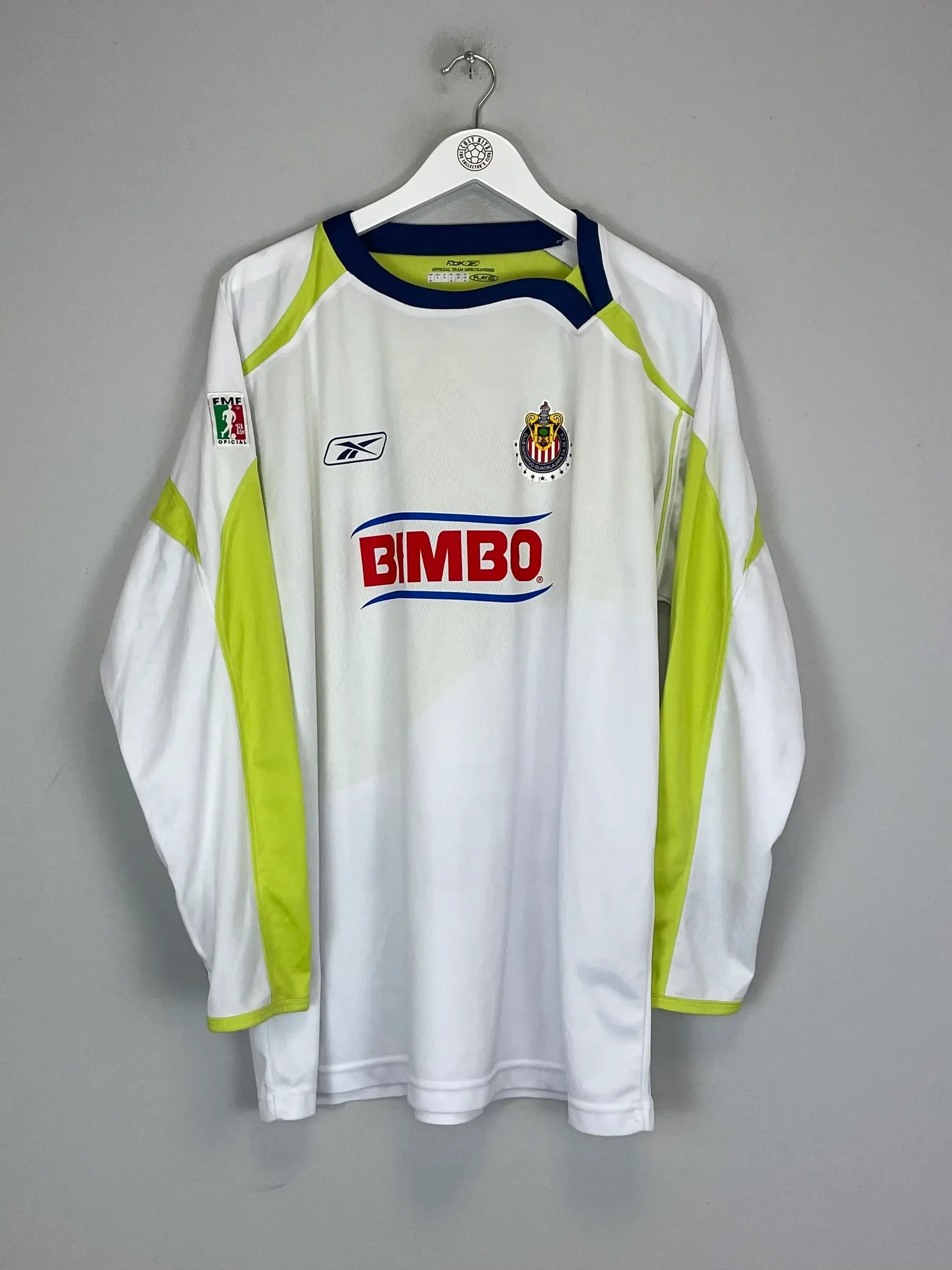 CULT KITS - 2007/08 CHIVAS GUADALAJARA CHICHARITO #25 L/S AWAY SHIRT (XL) REEBOK