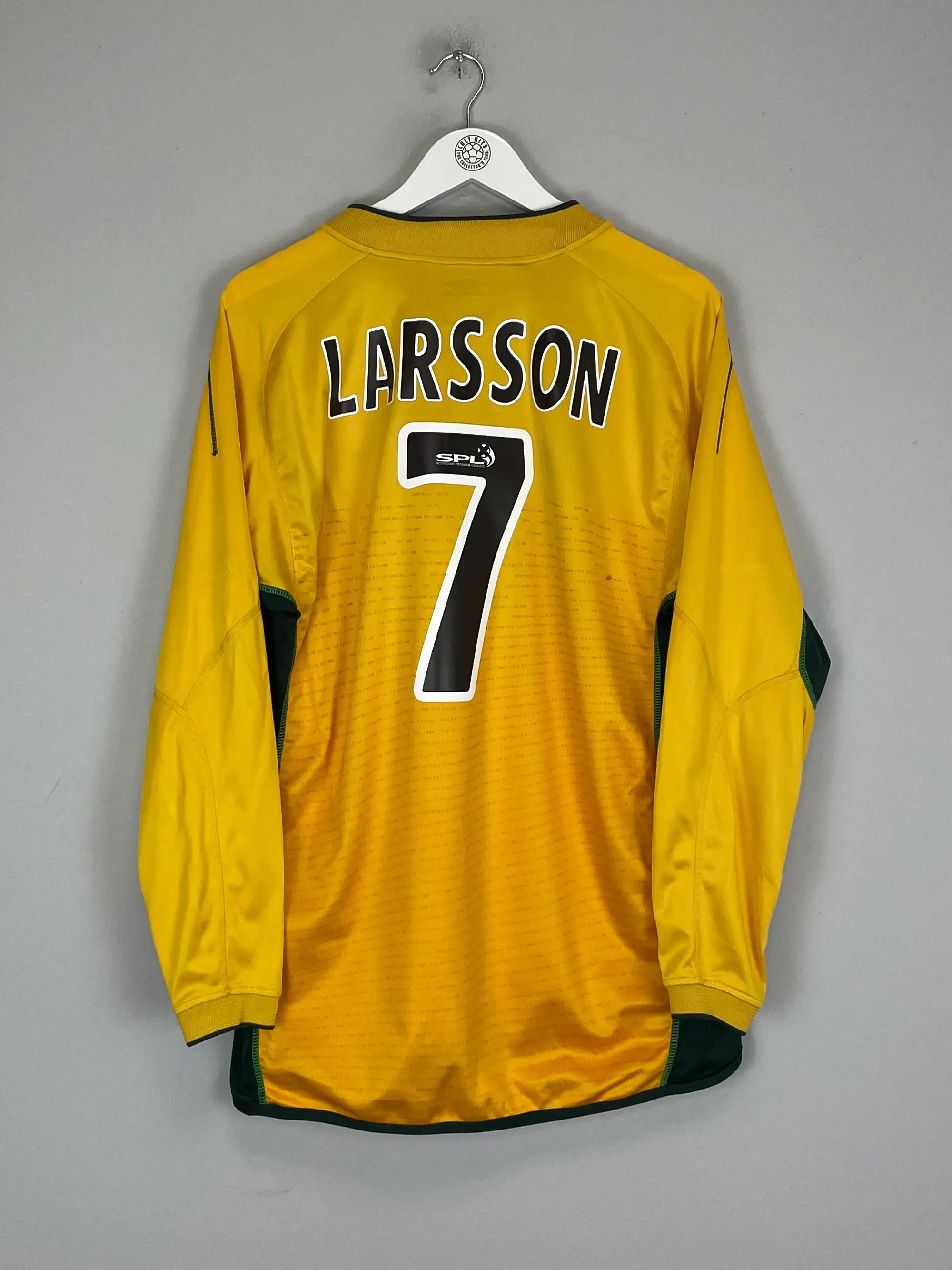 CULT KITS - 2002/03 CELTIC LARSSON #7 AWAY SHIRT (XL) UMBRO