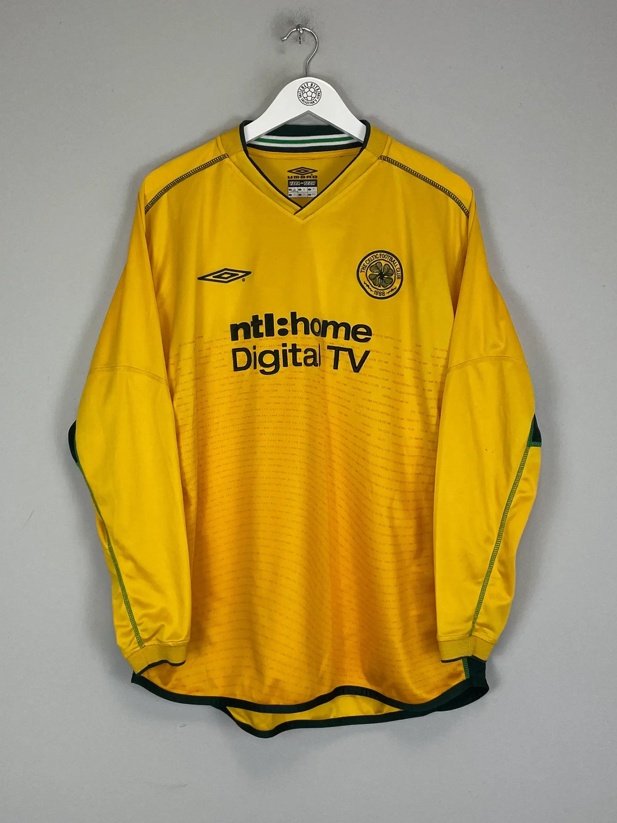 CULT KITS - 2002/03 CELTIC LARSSON #7 AWAY SHIRT (XL) UMBRO