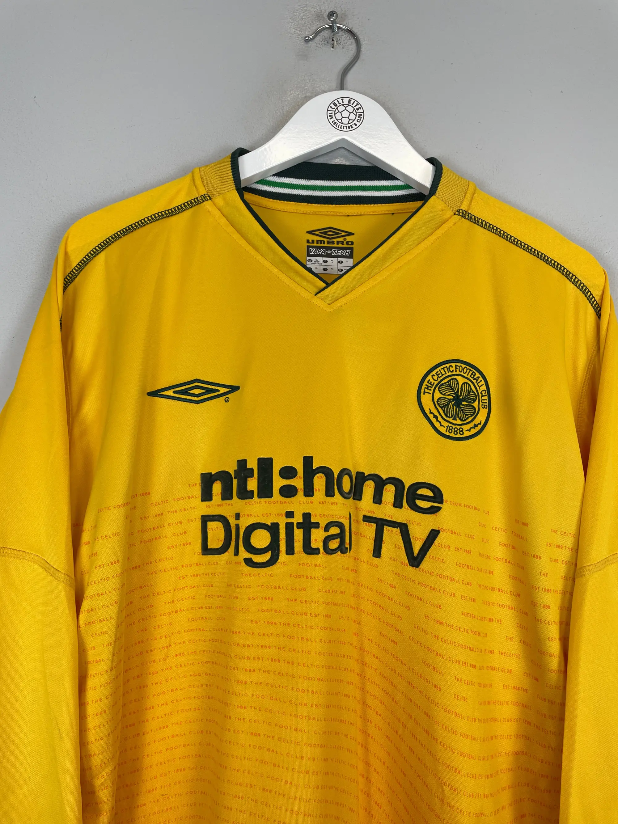 CULT KITS - 2002/03 CELTIC LARSSON #7 AWAY SHIRT (XL) UMBRO