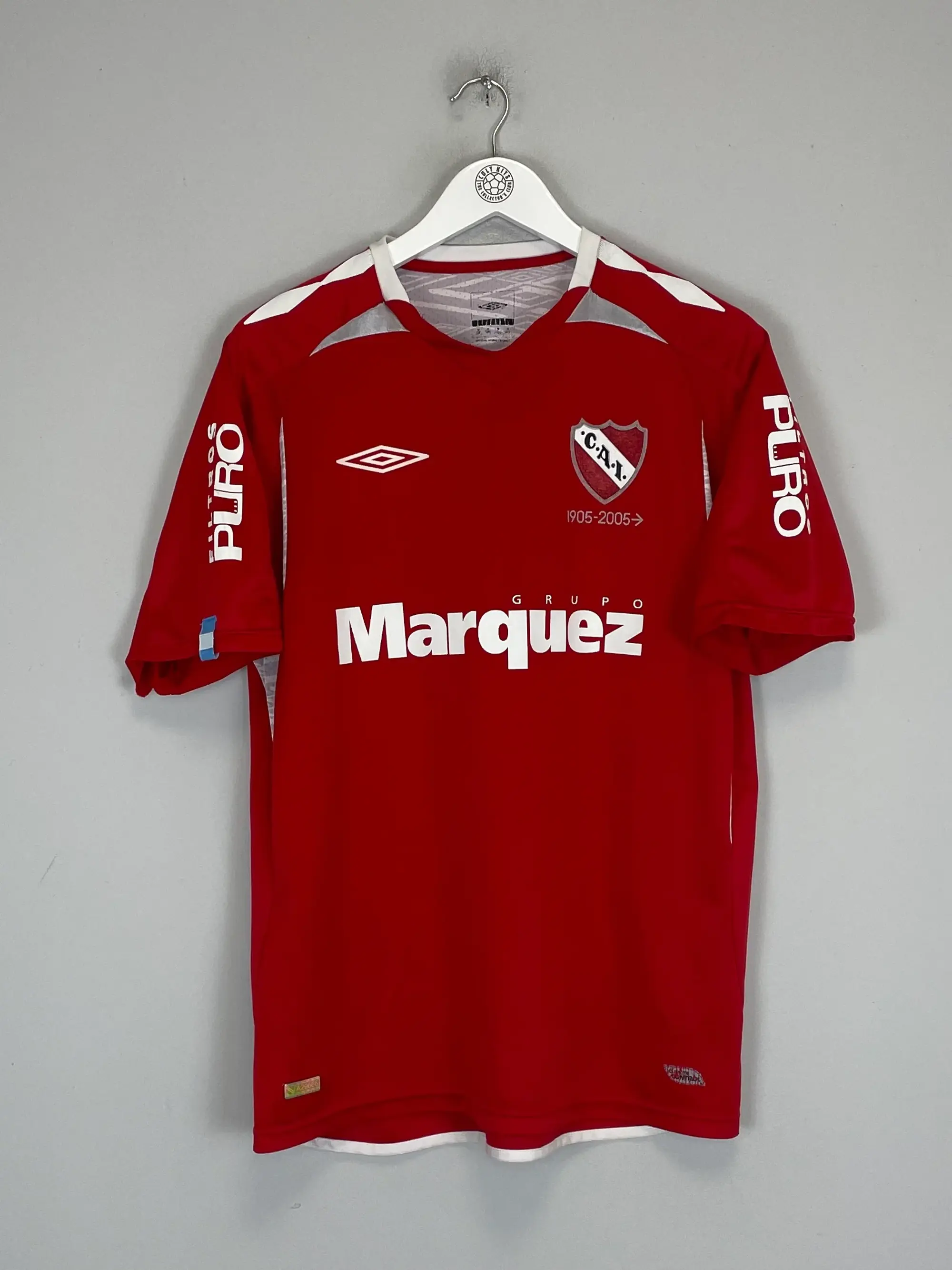 CULT KITS - 2007/08 INDEPENDIENTE CENTENARY  HOME SHIRT (M) UMBRO