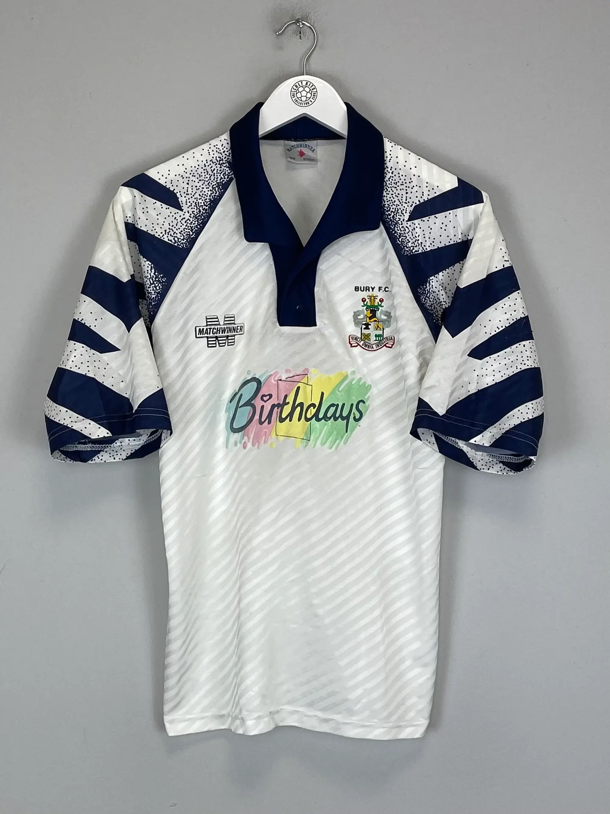 CULT KITS - 1993/94 BURY FC HOME SHIRT (M) MATCHWINNER