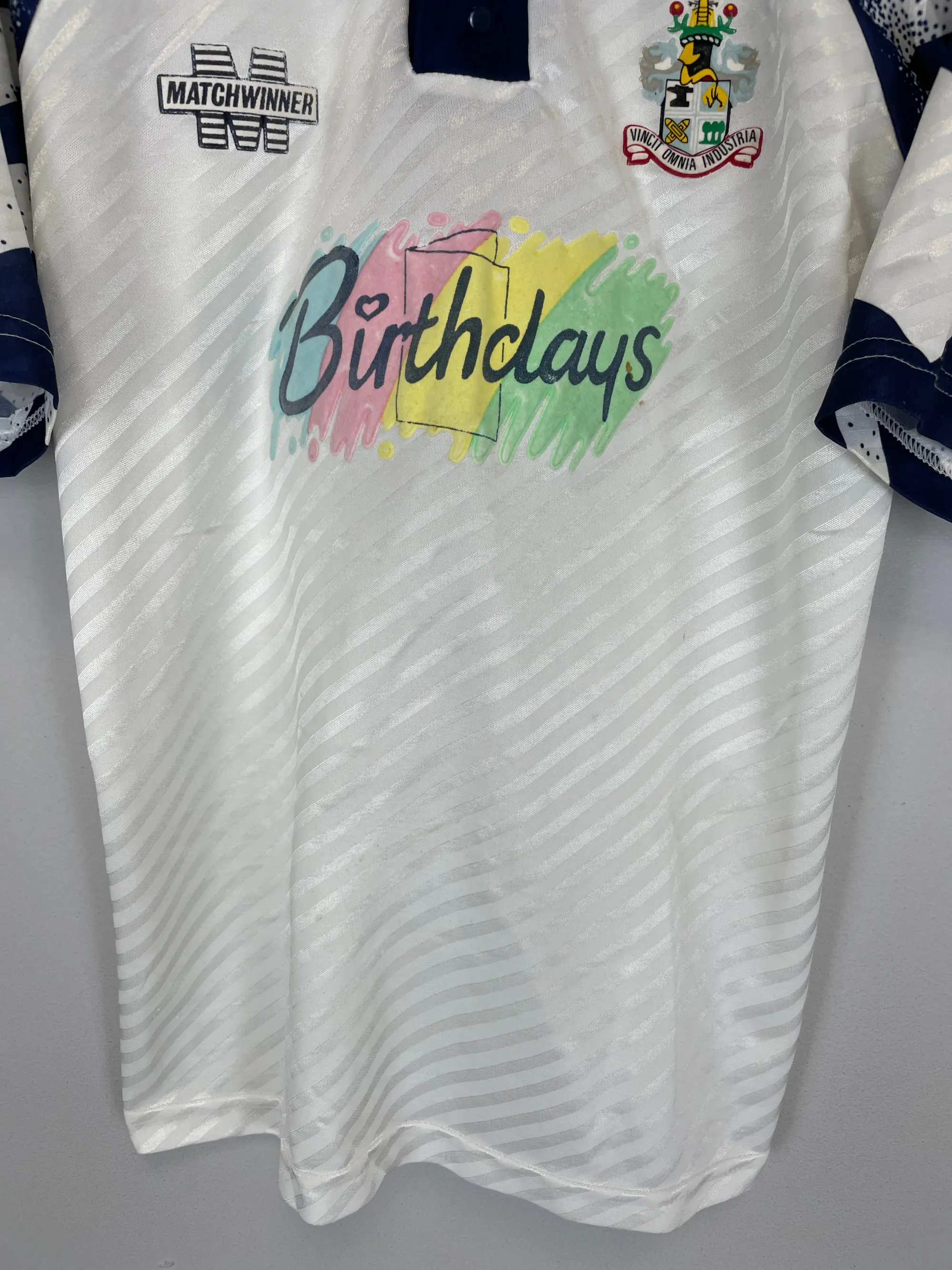 CULT KITS - 1993/94 BURY FC HOME SHIRT (M) MATCHWINNER