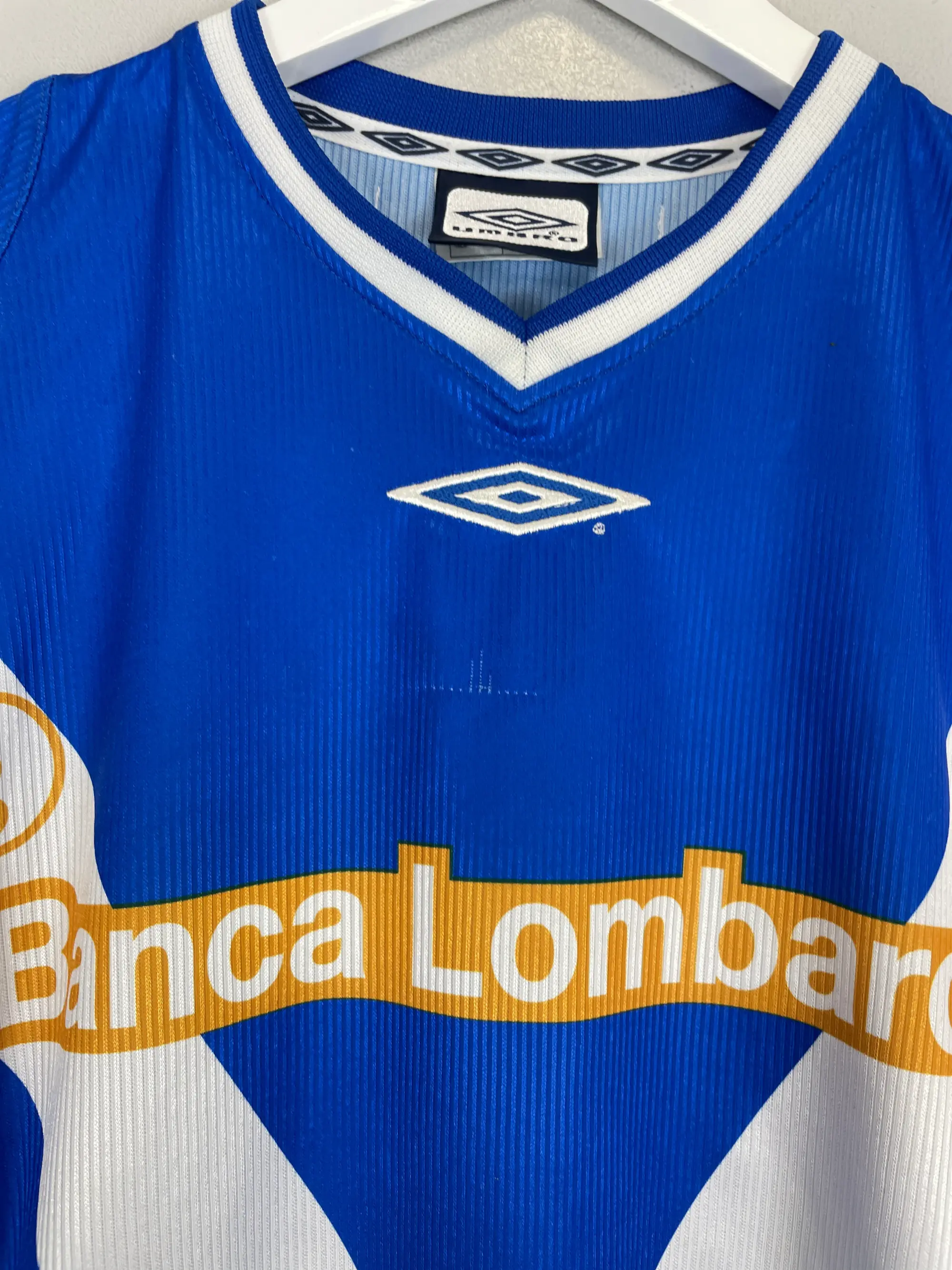CULT KITS - 2002/03 BRESCIA BAGGIO #10 L/S HOME SHIRT (L) UMBRO