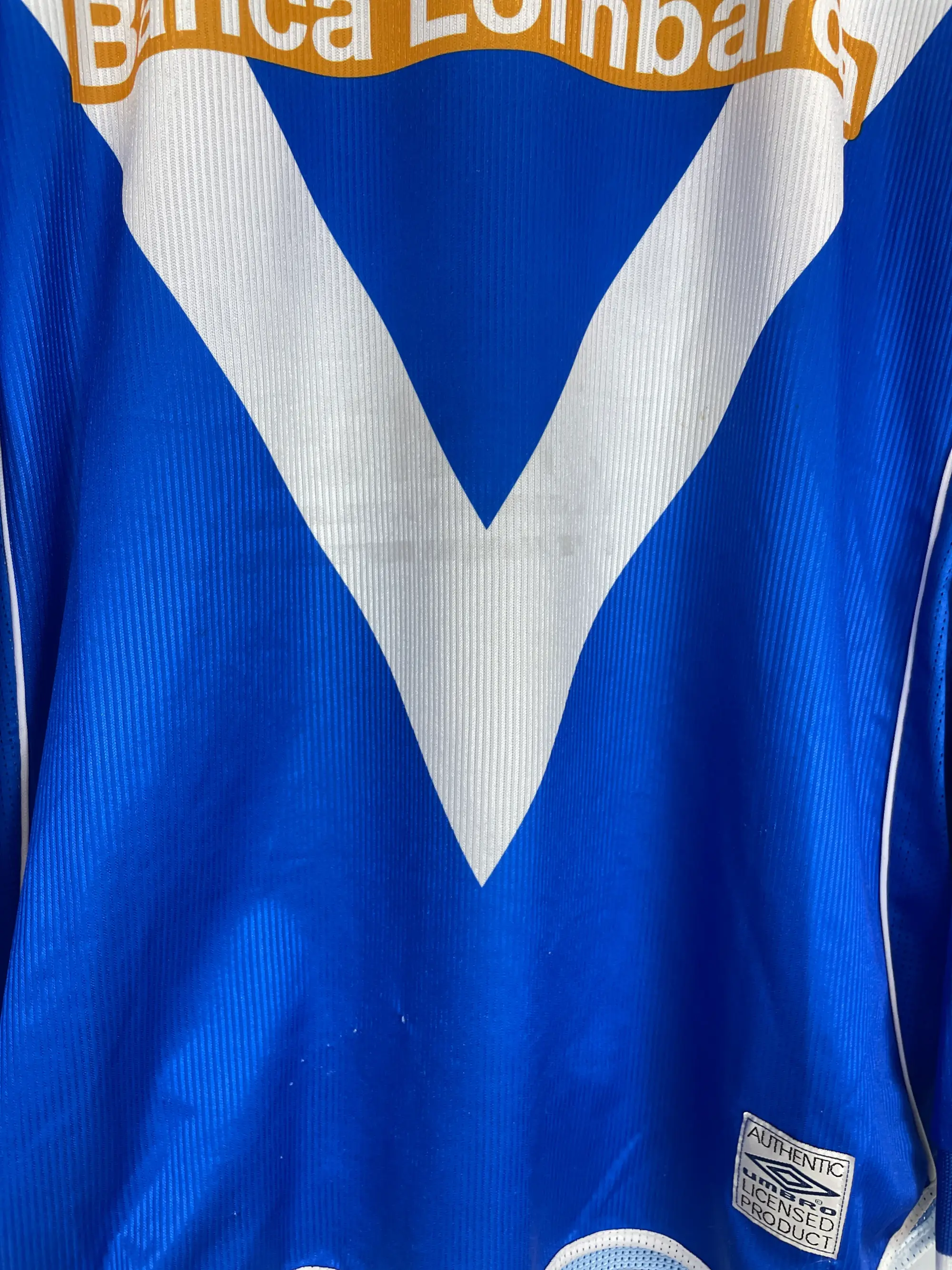 CULT KITS - 2002/03 BRESCIA BAGGIO #10 L/S HOME SHIRT (L) UMBRO