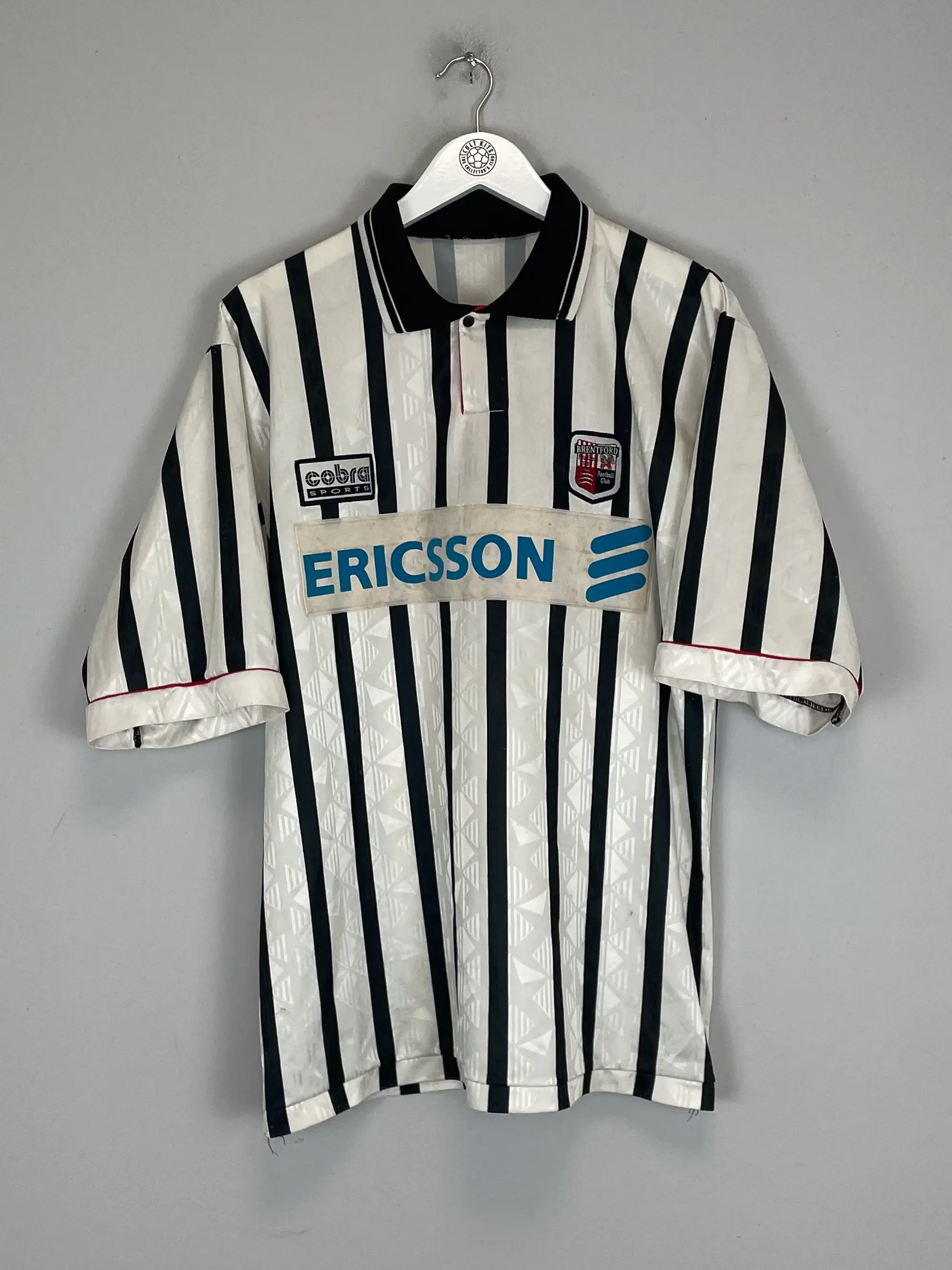 CULT KITS - 1996/98 BRENTFORD #12 *MATCH ISSUE* AWAY SHIRT (L) COBRA SPORTS
