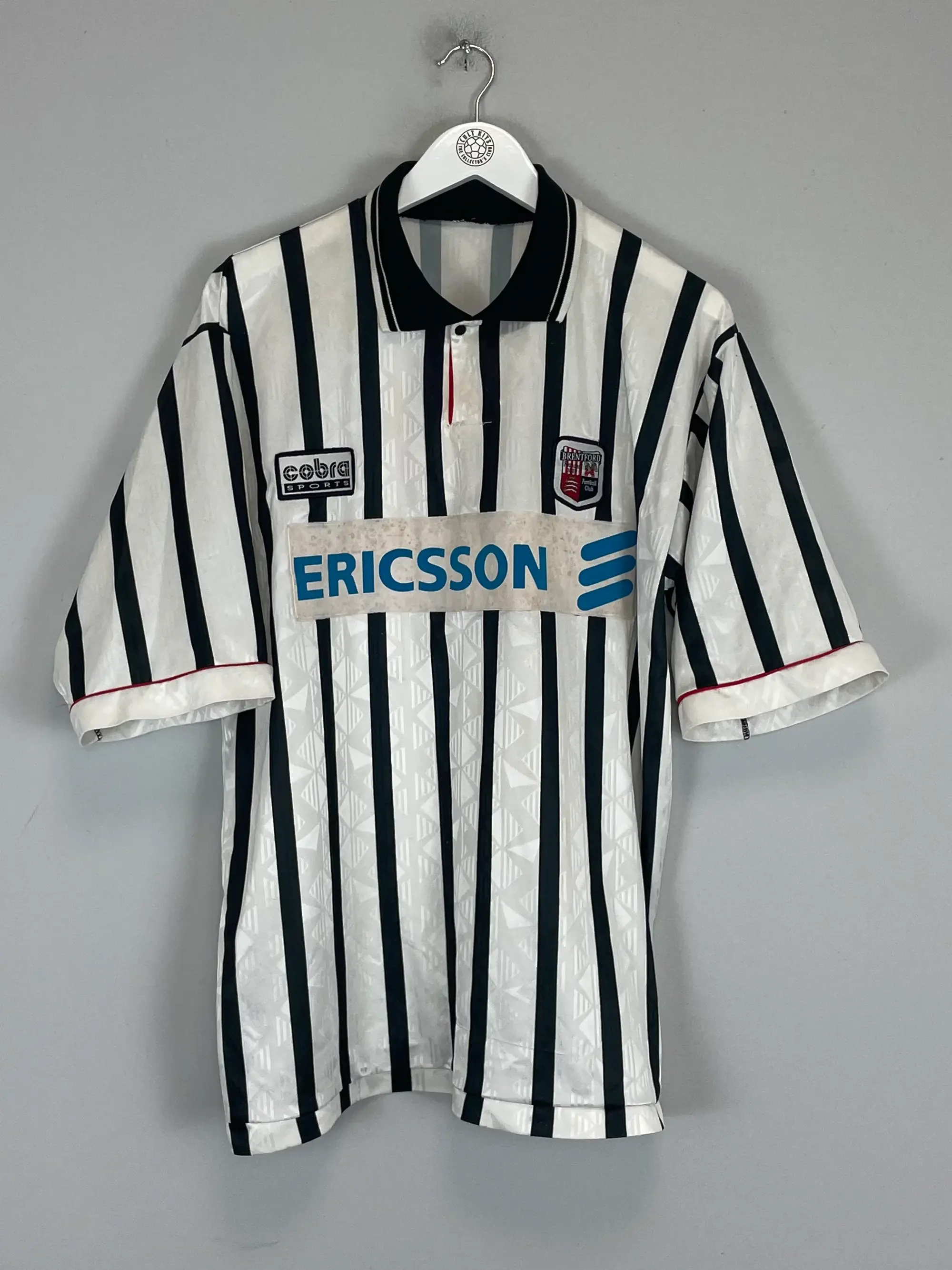 CULT KITS - 1996/98 BRENTFORD #7 *MATCH ISSUE* AWAY SHIRT (L) COBRA SPORTS