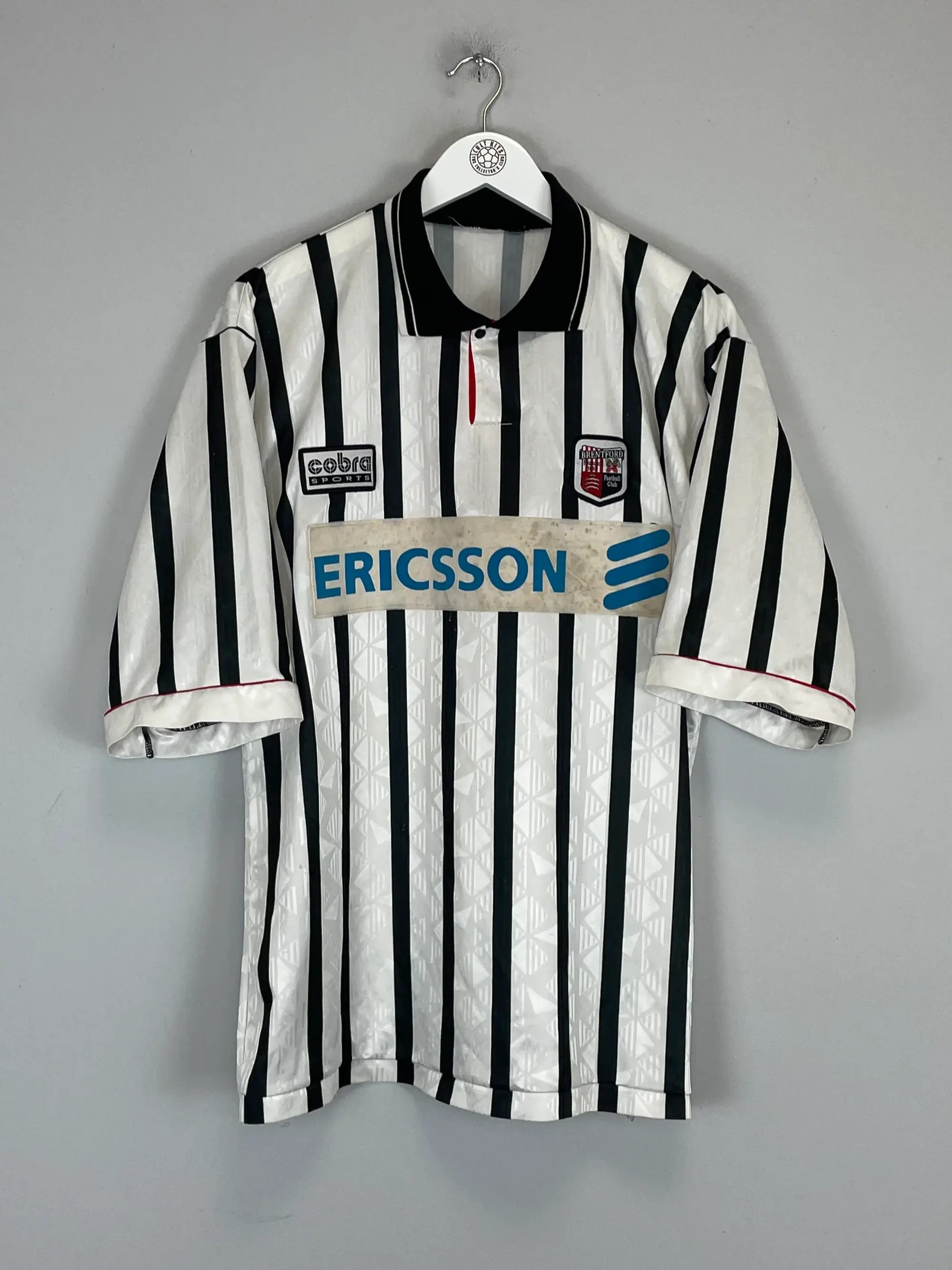 CULT KITS - 1996/98 BRENTFORD *MATCH ISSUE* AWAY SHIRT (L) COBRA SPORTS