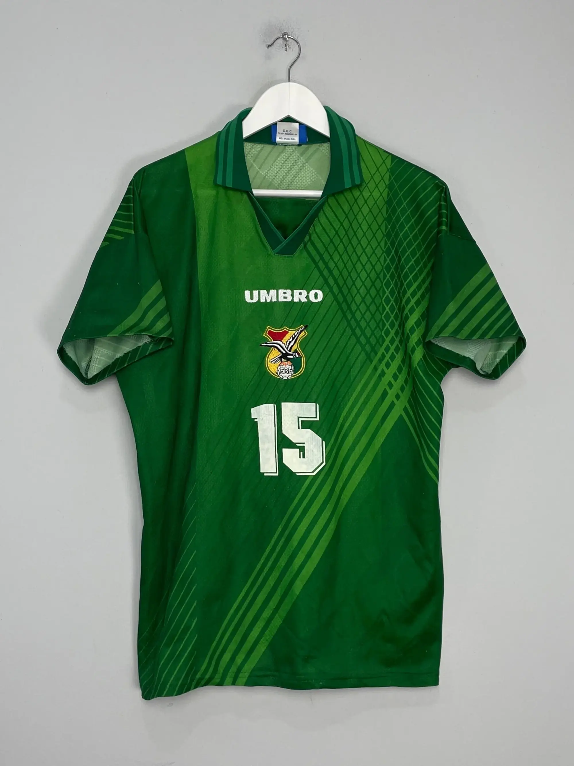 CULT KITS - 1996/98 BOLIVIA #15 HOME SHIRT (L) UMBRO