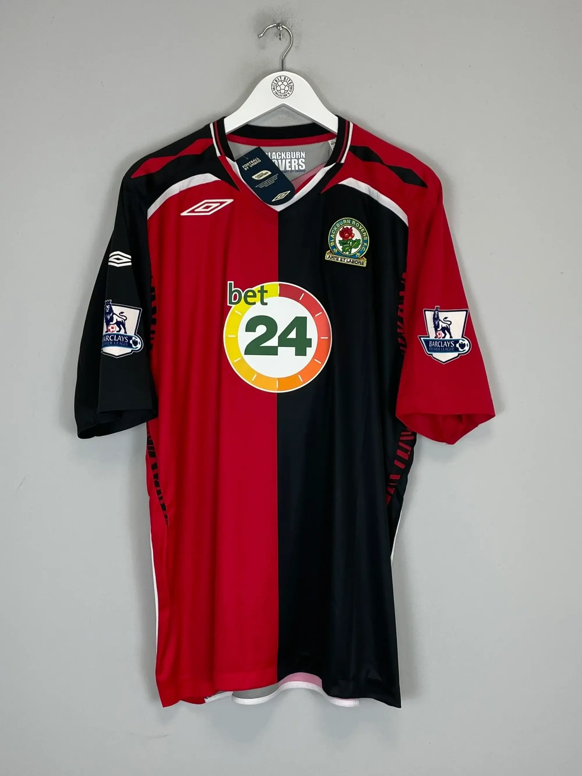 CULT KITS - 2007/08 BLACKBURN ROVERS SAMBA #4 *BNWT* AWAY SHIRT (XXL) UMBRO