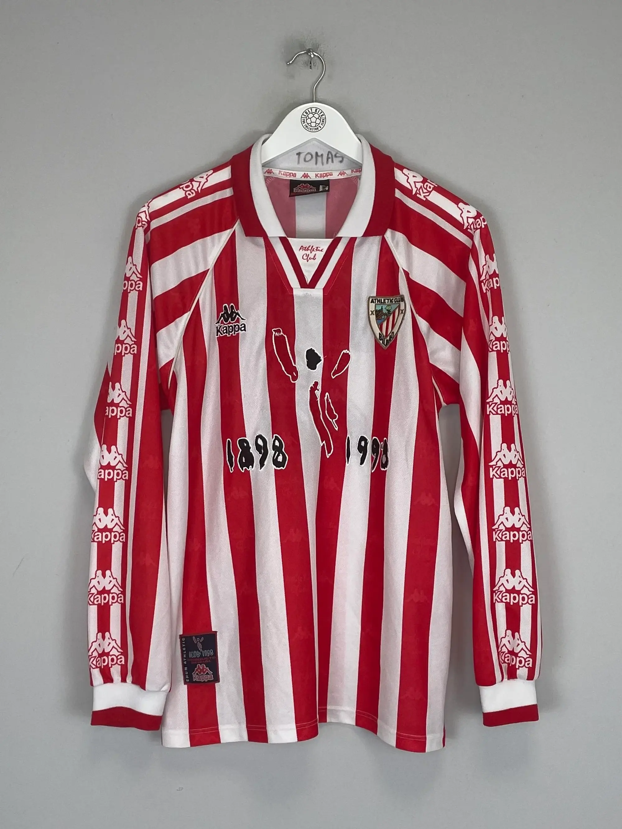 CULT KITS - 1997/98 ATHLETIC BILBAO L/S *PLAYER ISSUE* HOME SHIRT (S) KAPPA