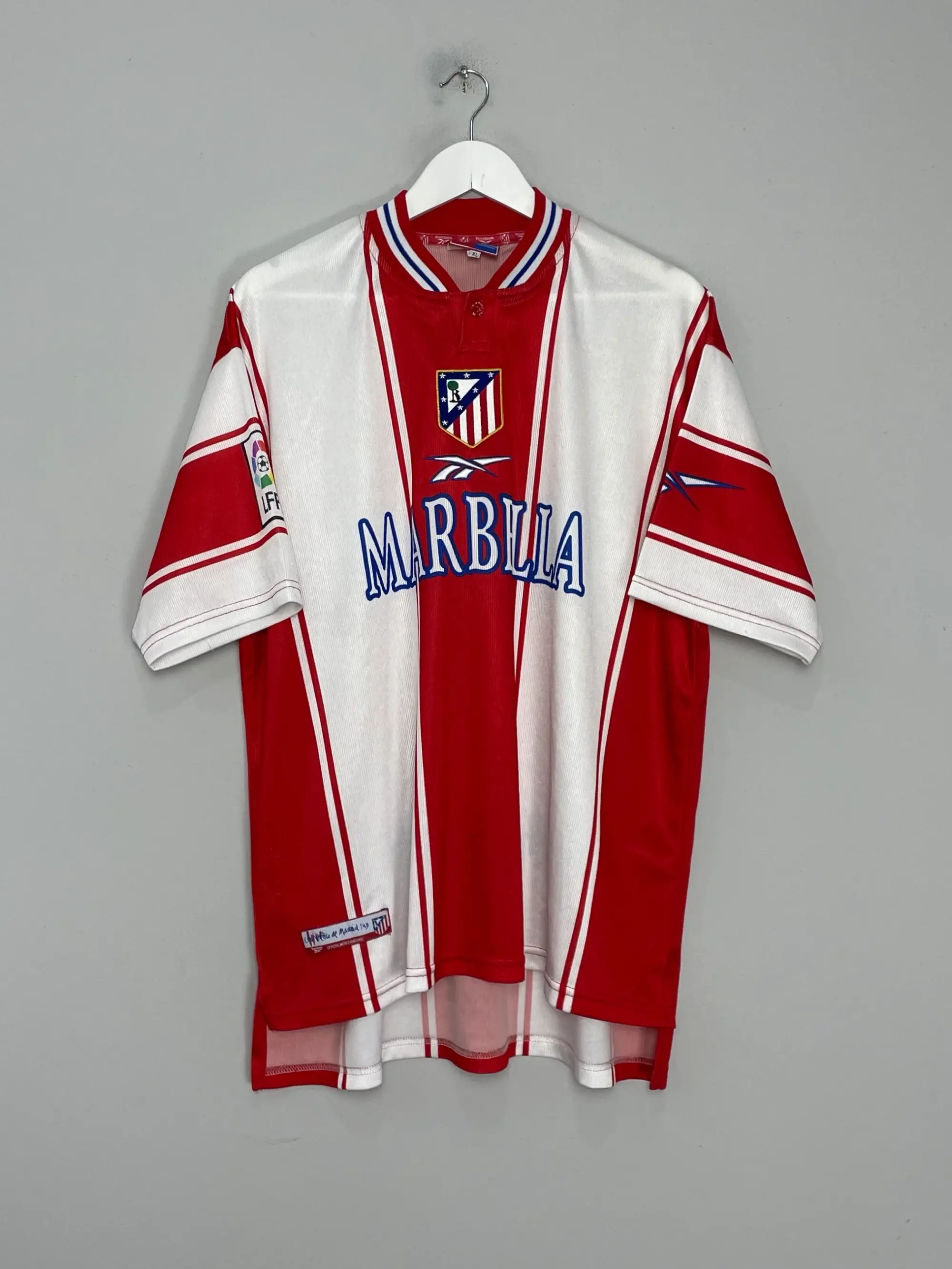 CULT KITS - 1999/00 ATLETICO MADRID HOME SHIRT (XL) REEBOK