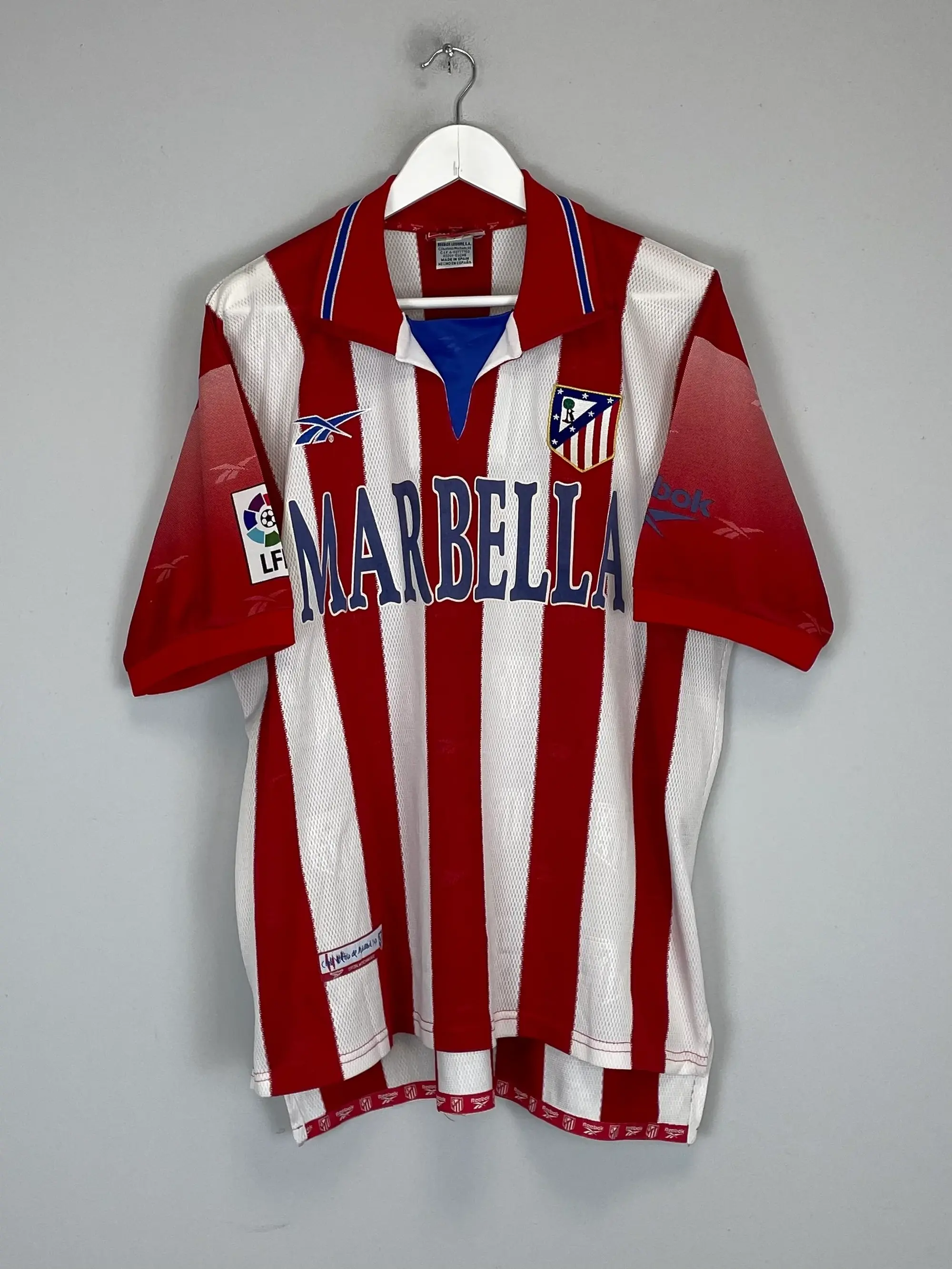 CULT KITS - 1998/99 ATLETICO MADRID HOME SHIRT (L) REEBOK